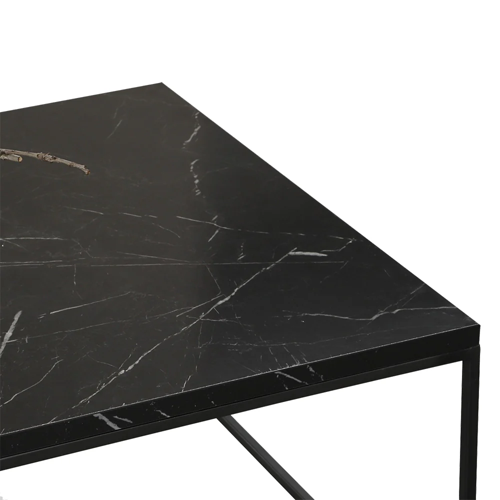 Stolik kawowy Cosstec czarny marmur 55x95 cm - Image 5