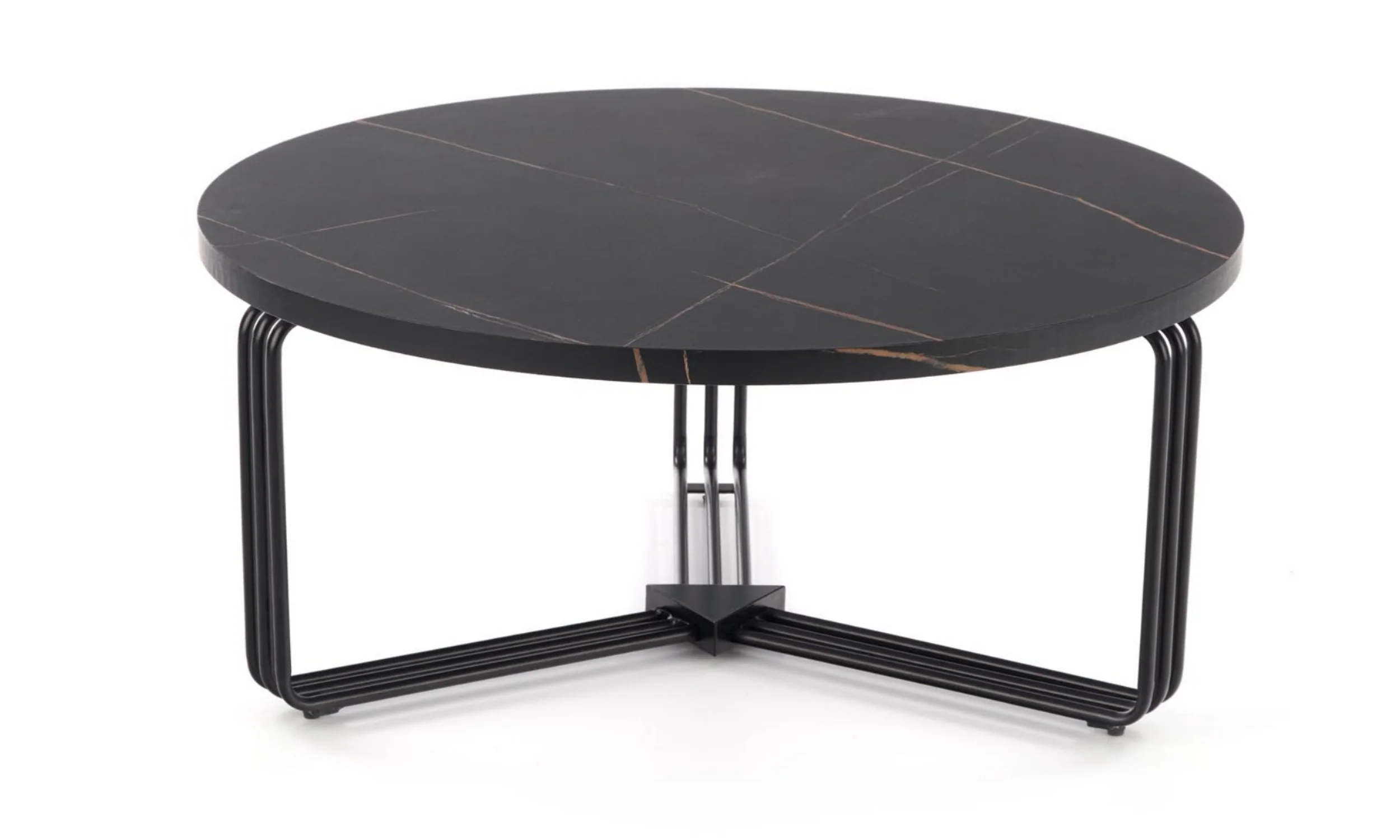 Stolik kawowy Densure okrągły średnica 80 cm czarny marmur - Image 6