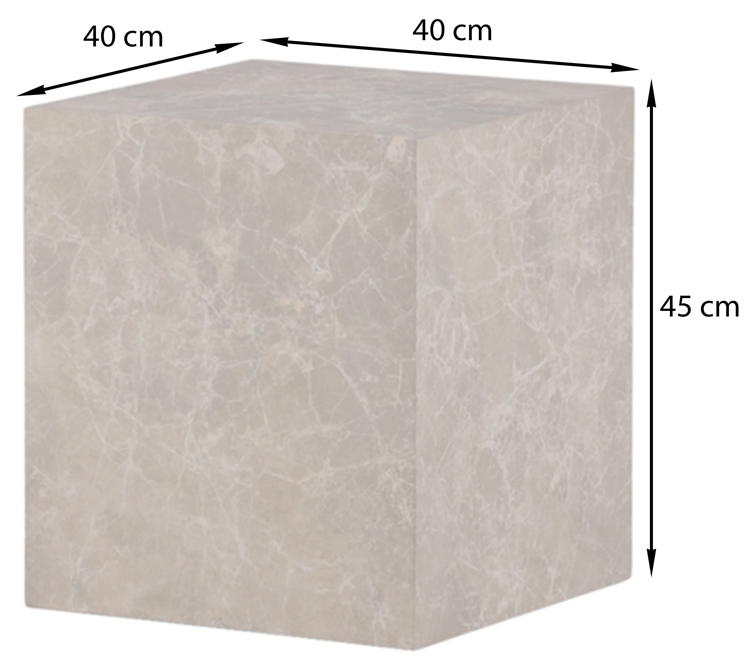 Stolik kawowy Dispect kwadratowy 40 cm jasnobeżowy - Image 6