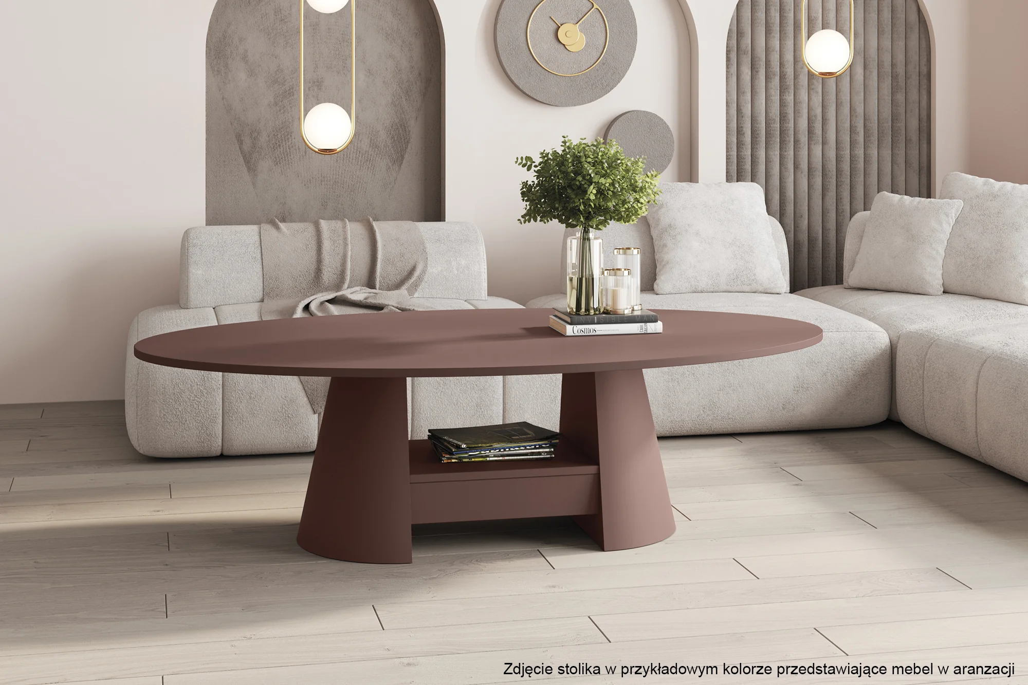 Stolik kawowy Flawelly 160x90 cm miętowy mat - Image 2