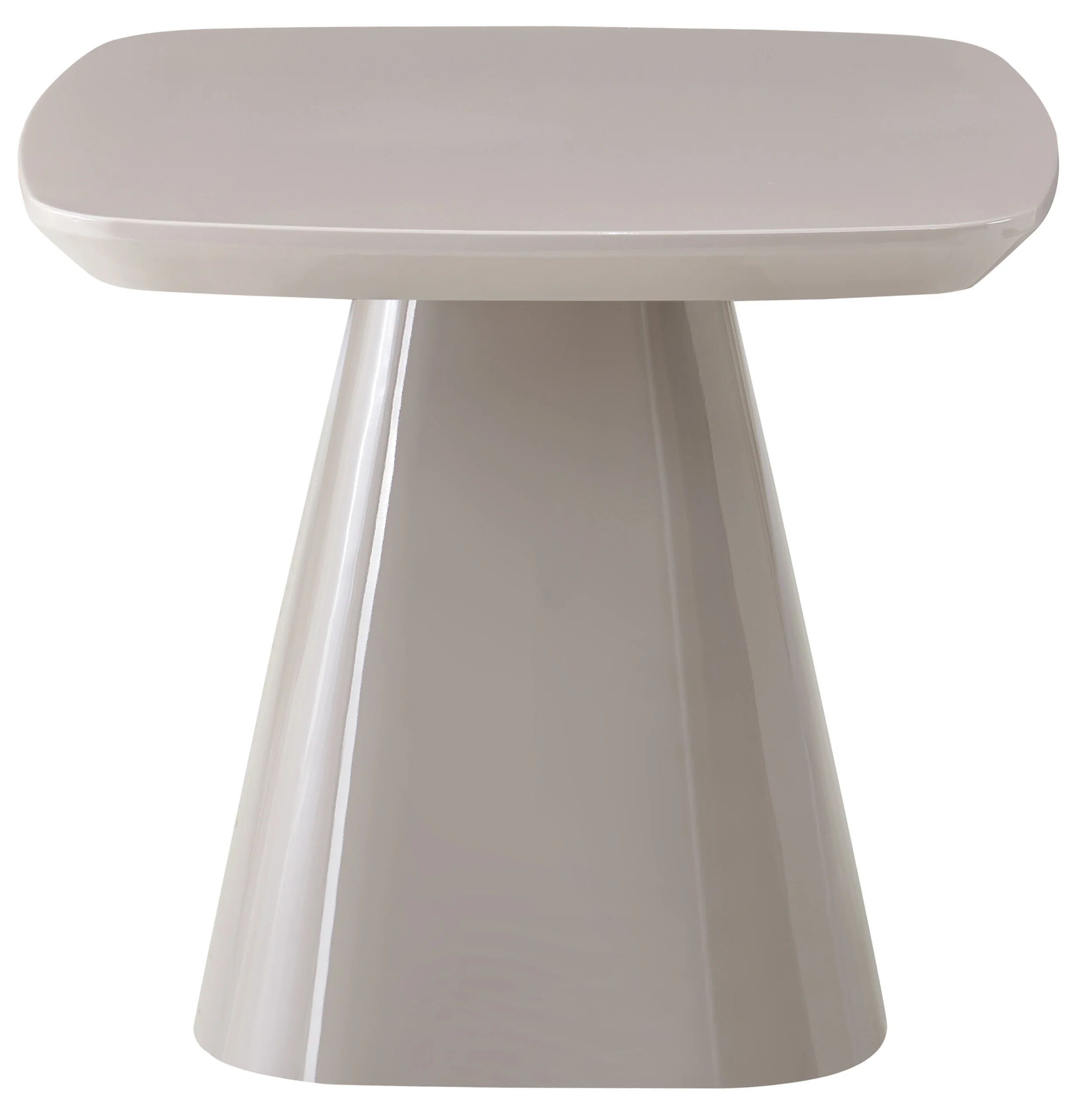 Stolik kawowy Floone 60x60 cm jasnoszary wysoki połysk - Image 5