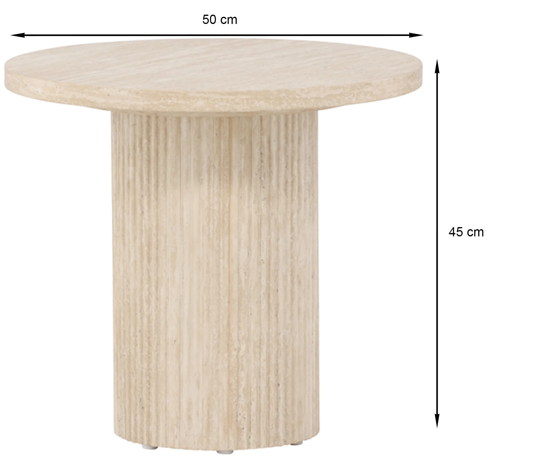 Stolik kawowy Hydrown okrągły 50 cm trawertyn - Image 5
