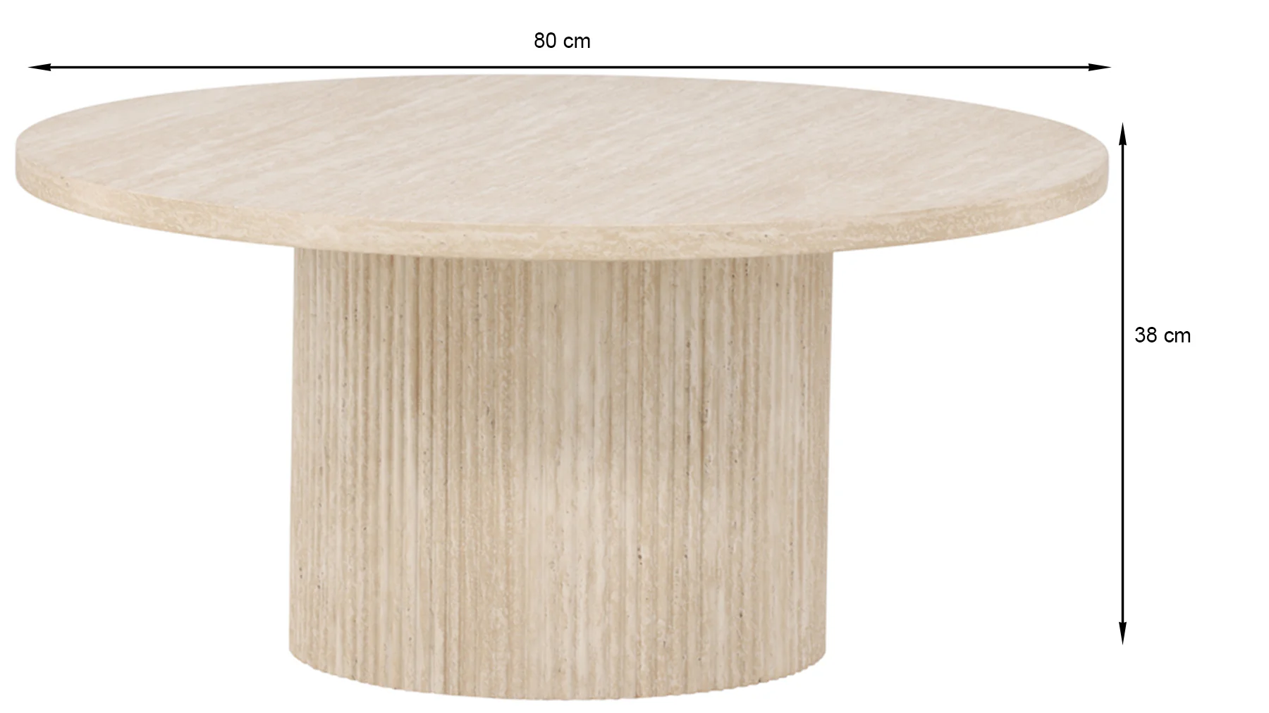 Stolik kawowy Hydrown okrągły 80 cm trawertyn - Image 4