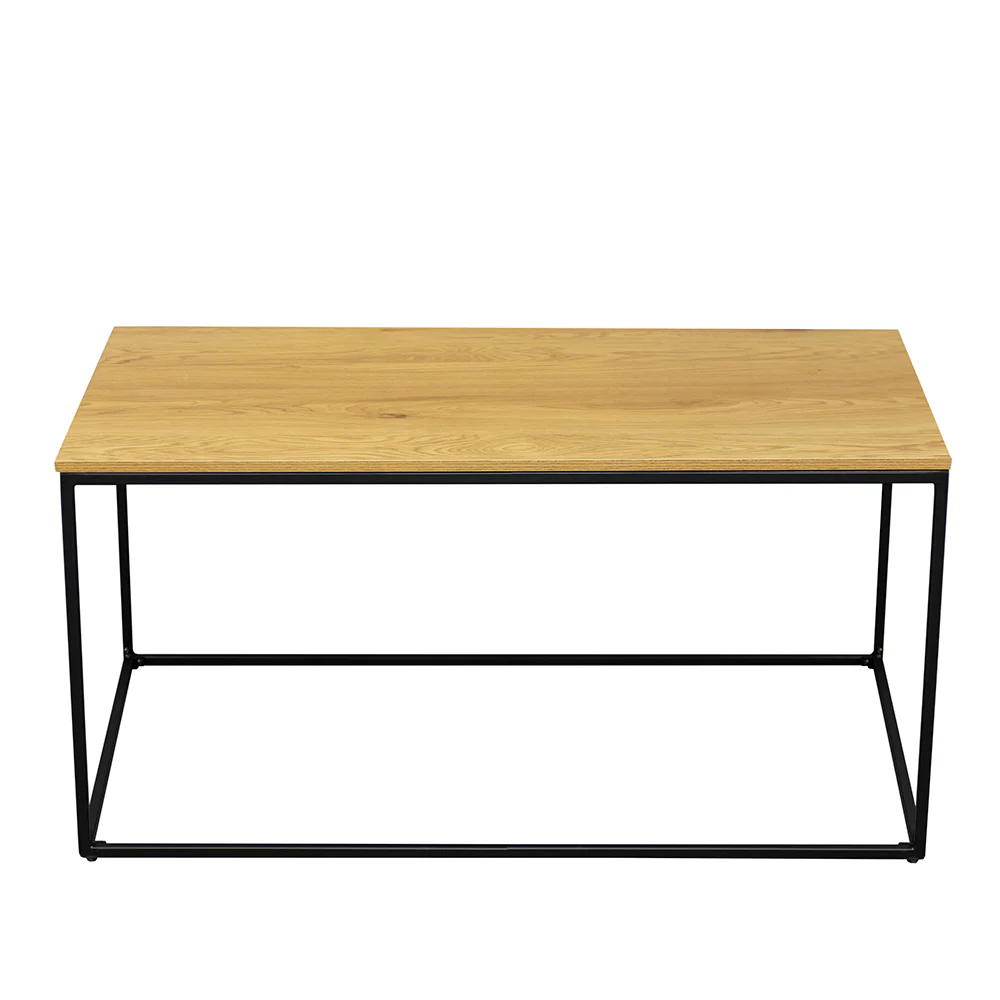 Stolik kawowy industrialny Krapina 90x60 cm dąb - Image 4