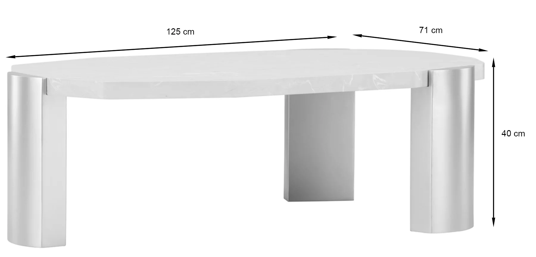 Stolik kawowy Kres 125x71 cm różowy - Image 6