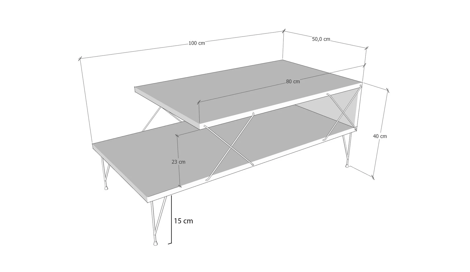 Stolik kawowy Lerro 100x50 cm trawertyn/ złoty stelaż - Image 6