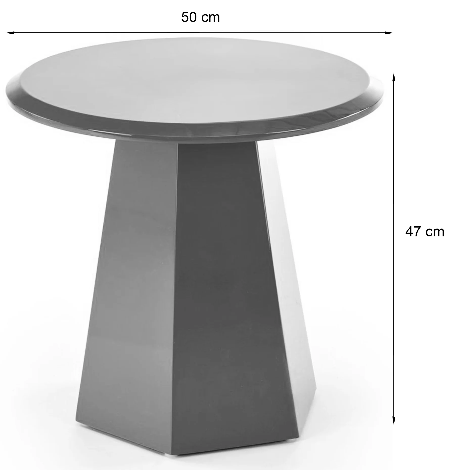 Stolik kawowy Loca okrągły 50 cm bordowy - Image 3