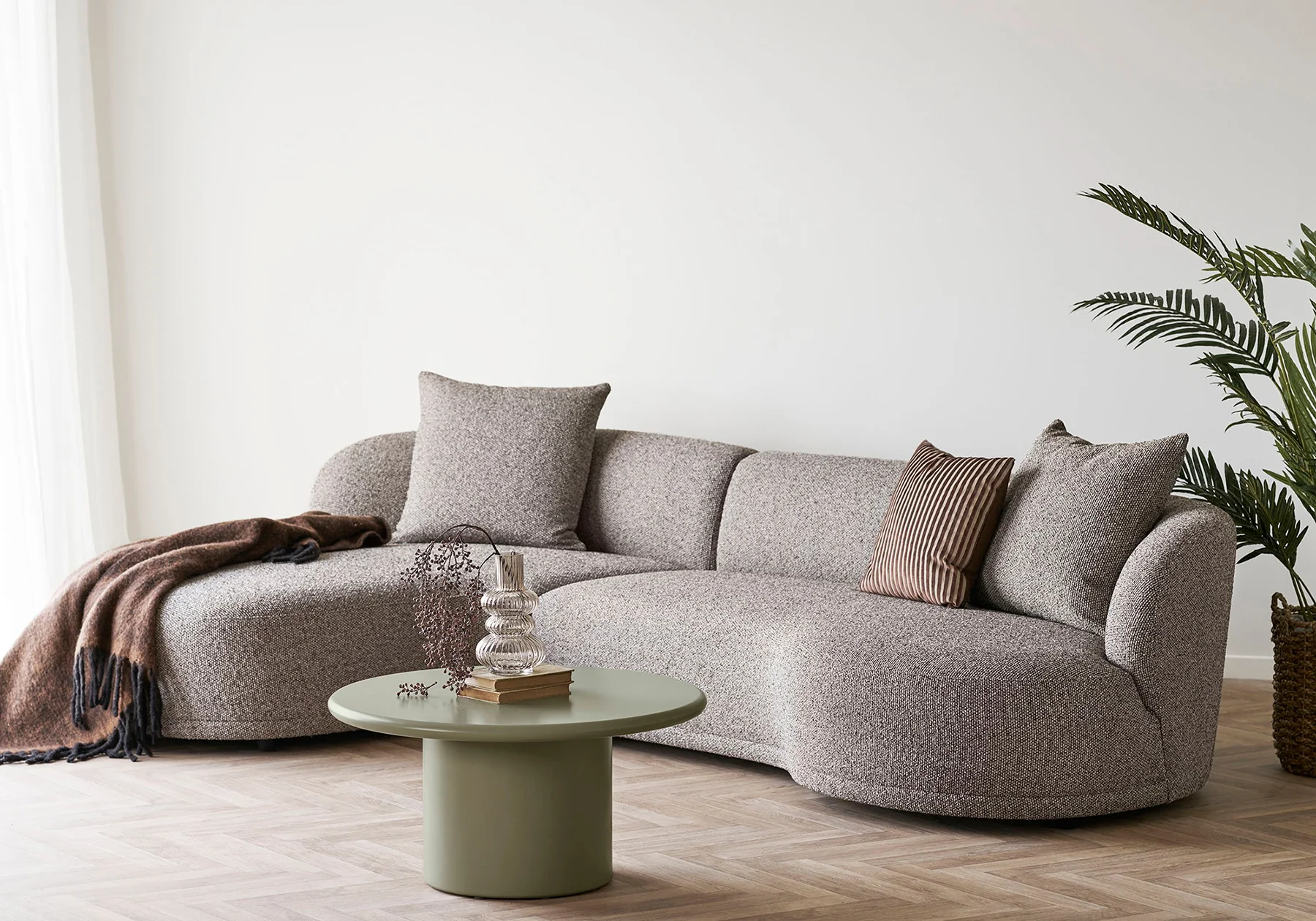 Stolik kawowy Nagano okrągły 80 cm zielony mat - Image 3