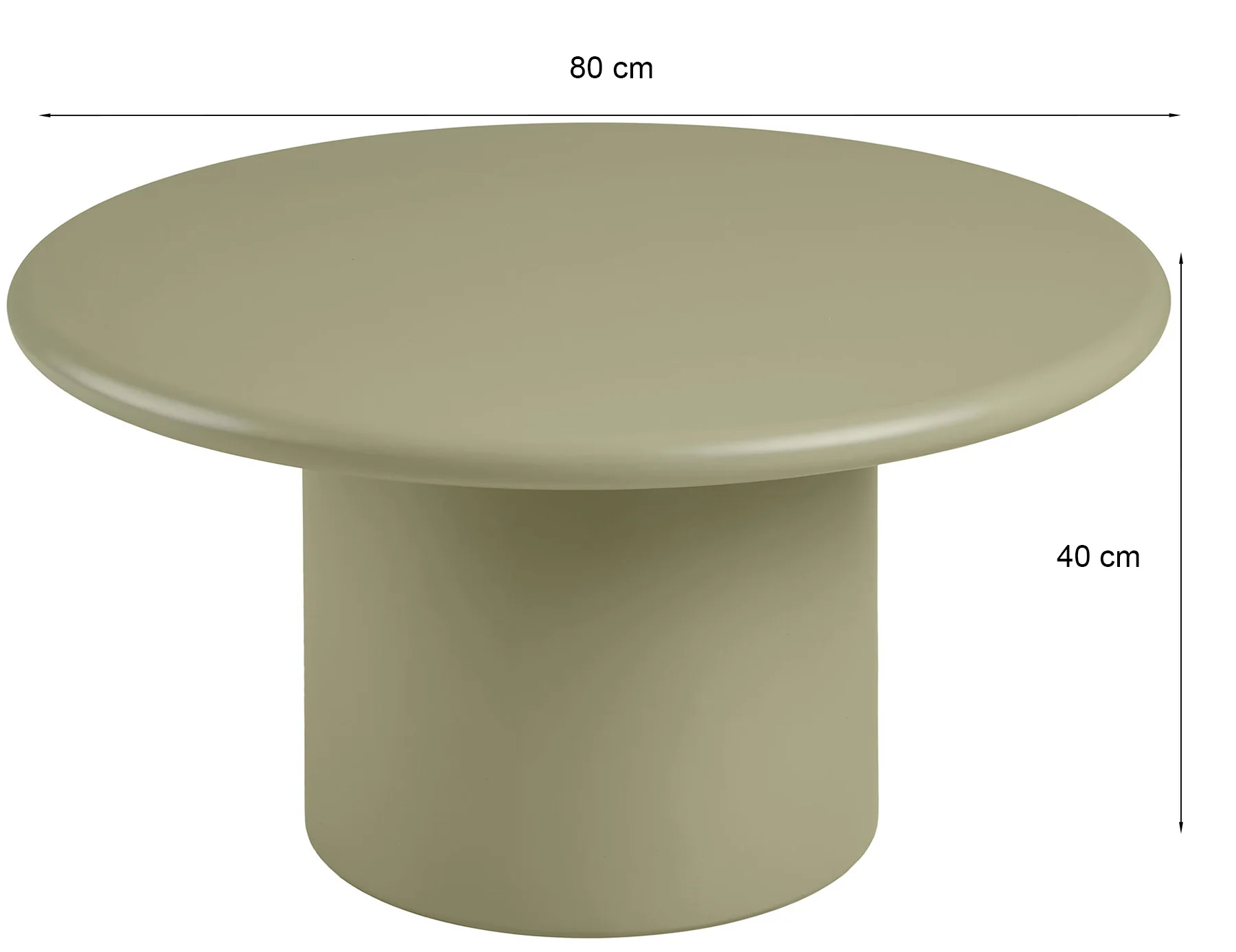 Stolik kawowy Nagano okrągły 80 cm zielony mat - Image 6