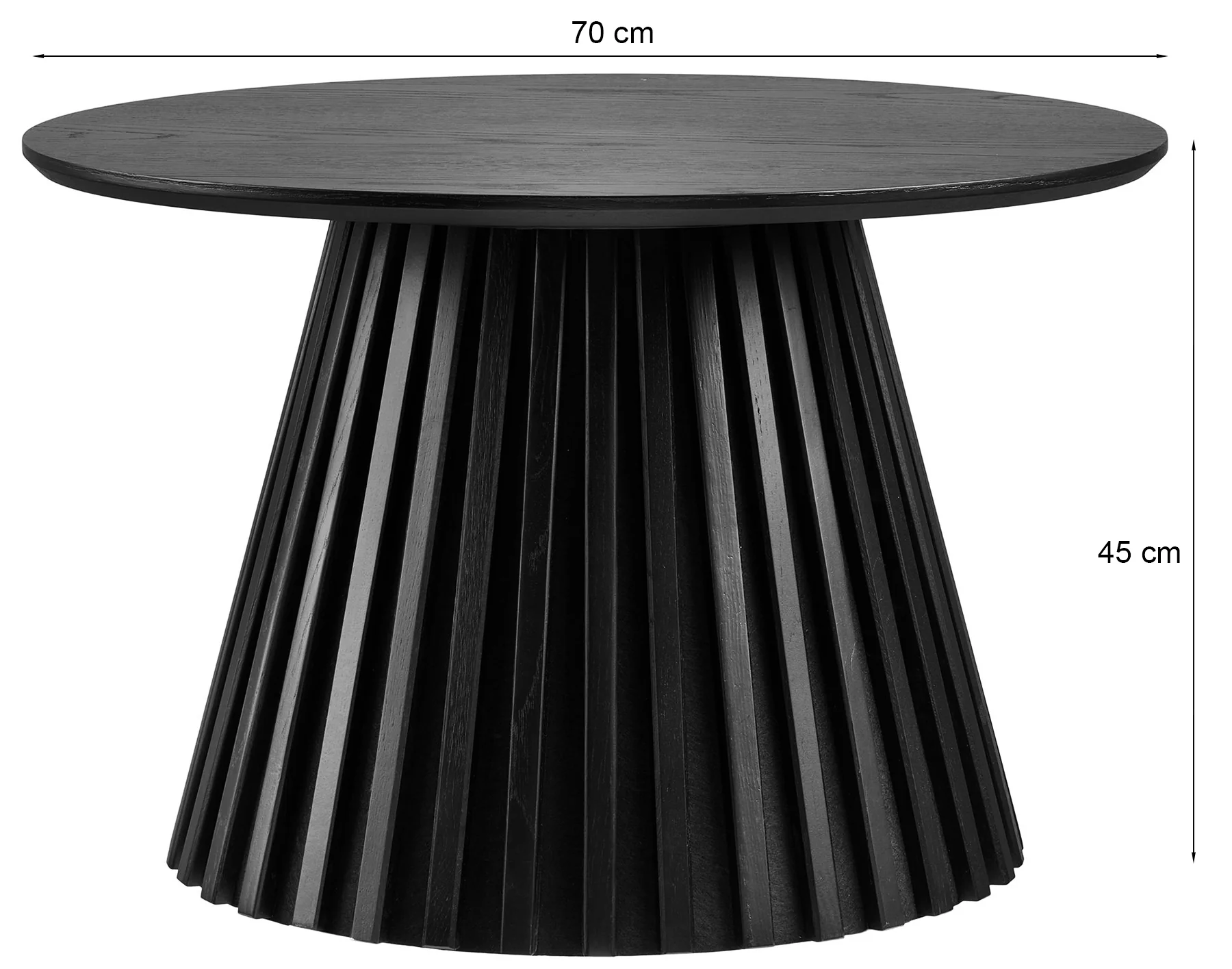 Stolik kawowy Nenters okrągły 70 cm dąb czarny fornir - Image 6