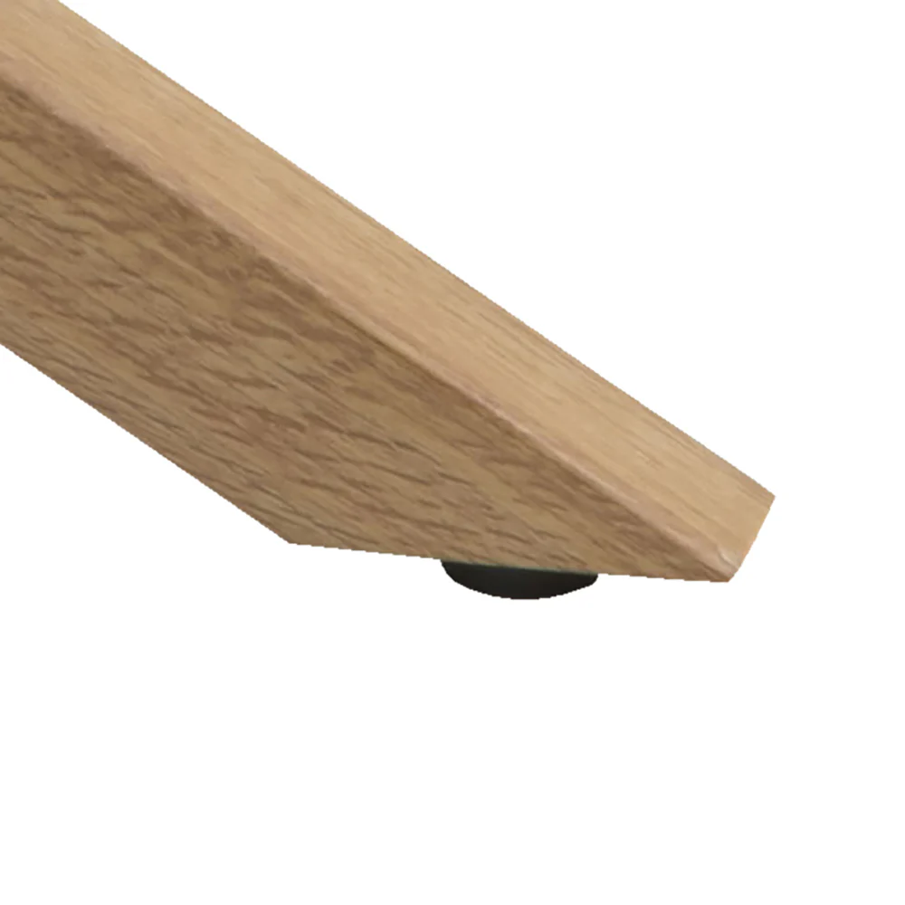 Stolik kawowy okrągły Kardema o średnicy 82 cm szklany na dębowej podstawie - Image 6