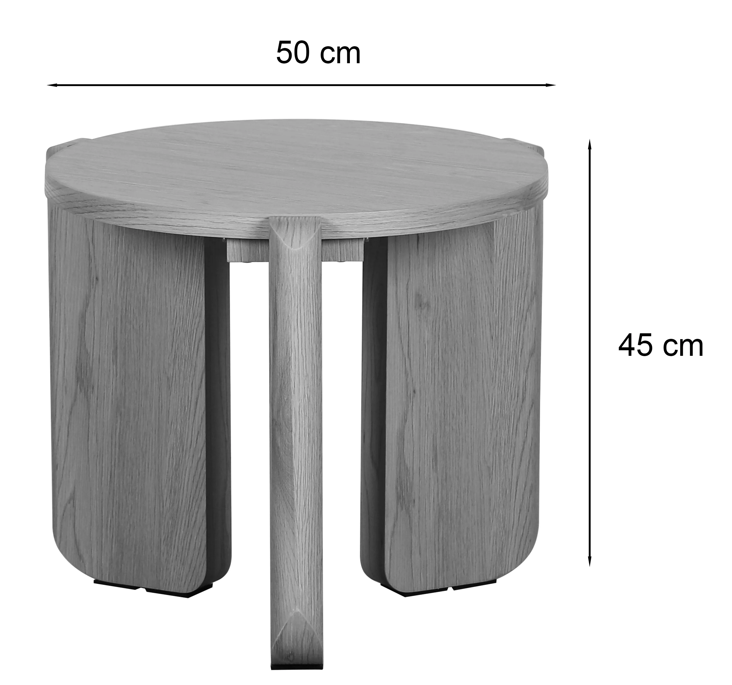 Stolik kawowy okragły Preffines S średnica 50 cm dąb naturalny - Image 3