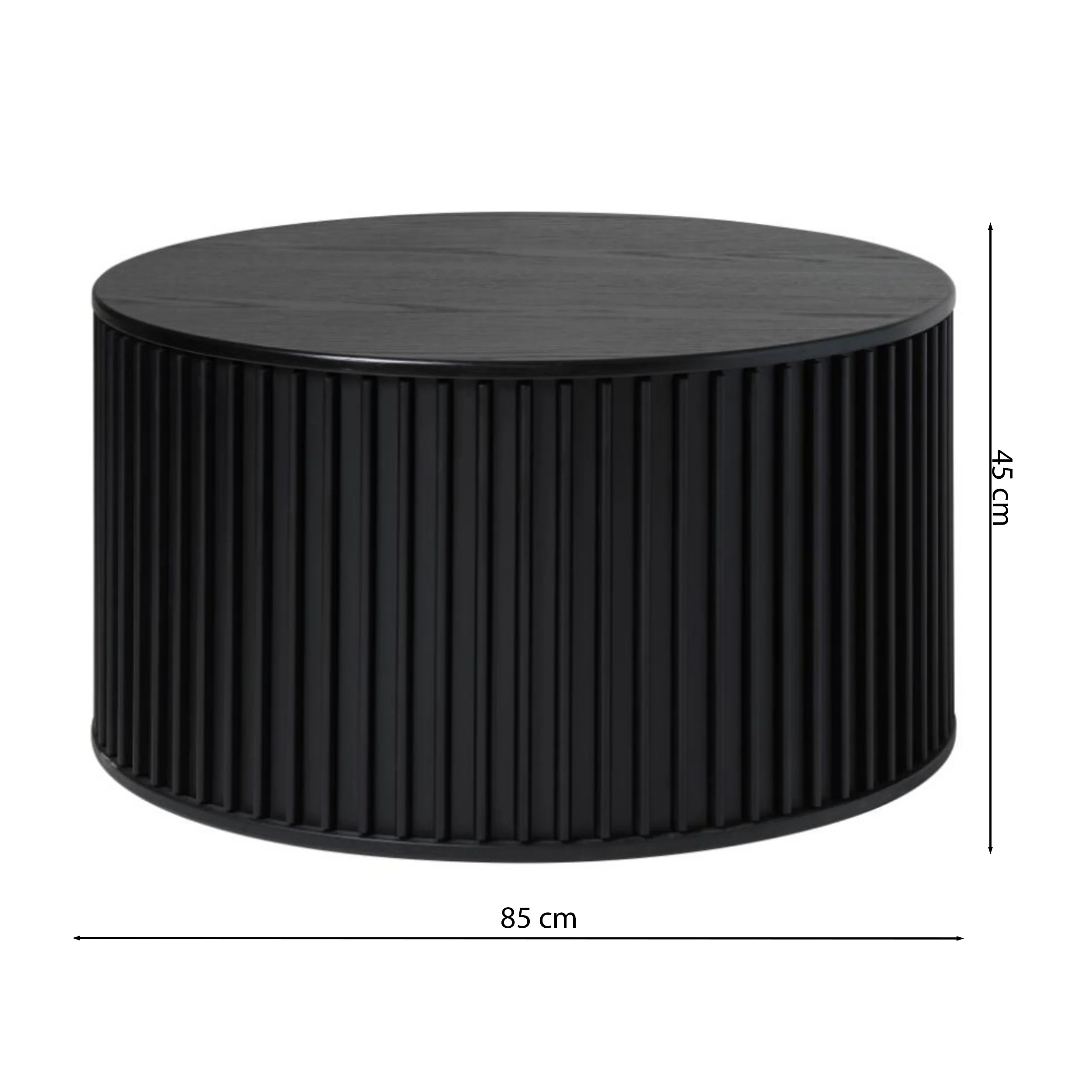 Stolik kawowy Ovitties okrągły 85 cm czarne lamele - Image 17