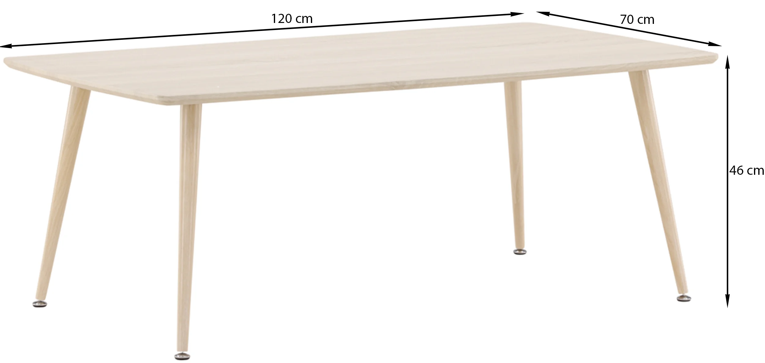 Stolik kawowy Plaza 70 x 120 cm dąb bielony - Image 7