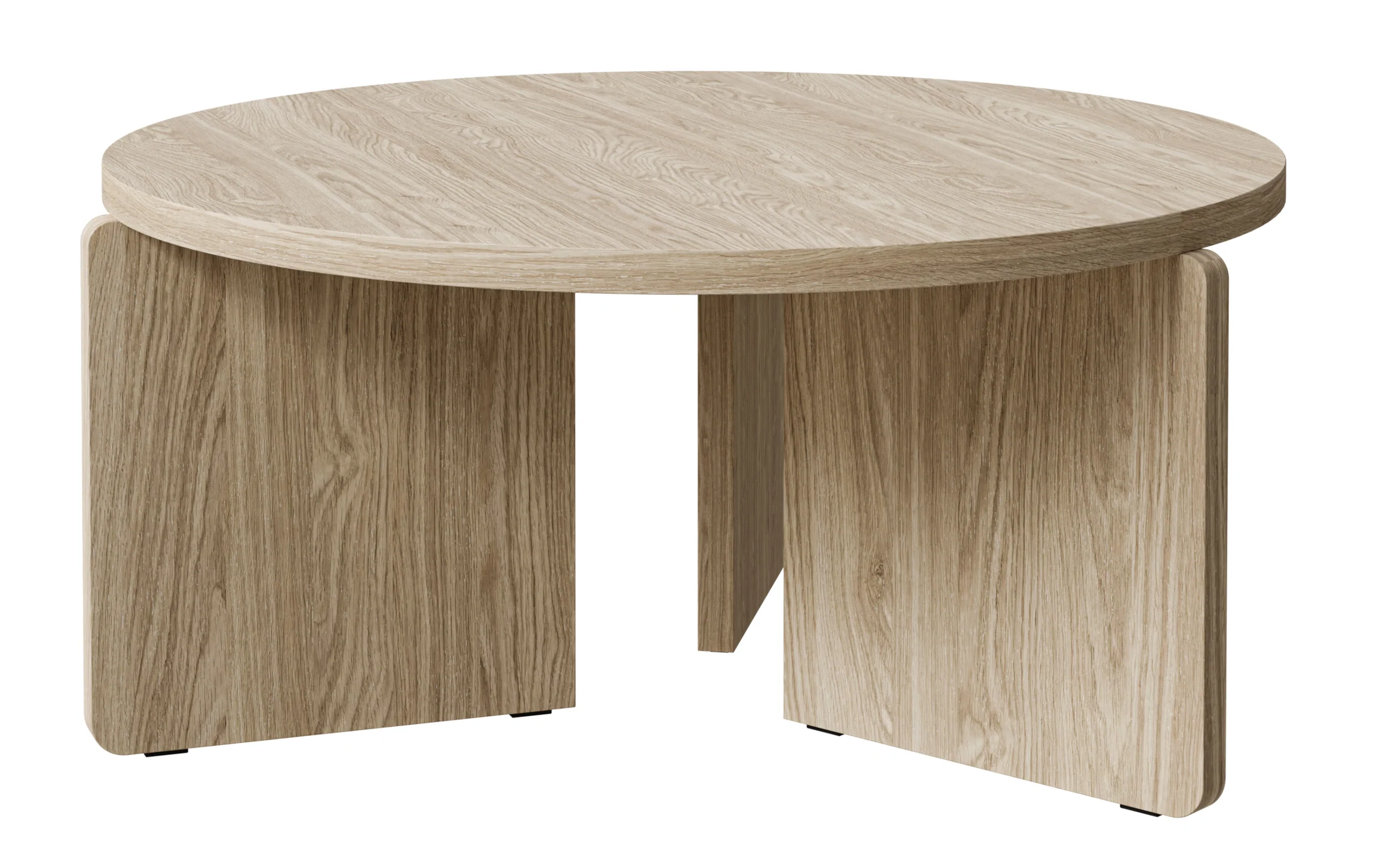 Stolik kawowy Preffines okrągły 85 cm Dąb Olejowany - Image 3