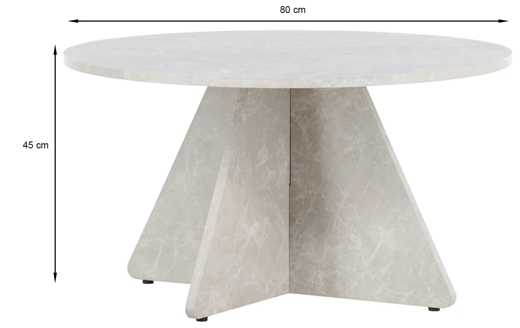 Stolik kawowy Quishly okrągły 80 cm szarobeżowy - Image 6
