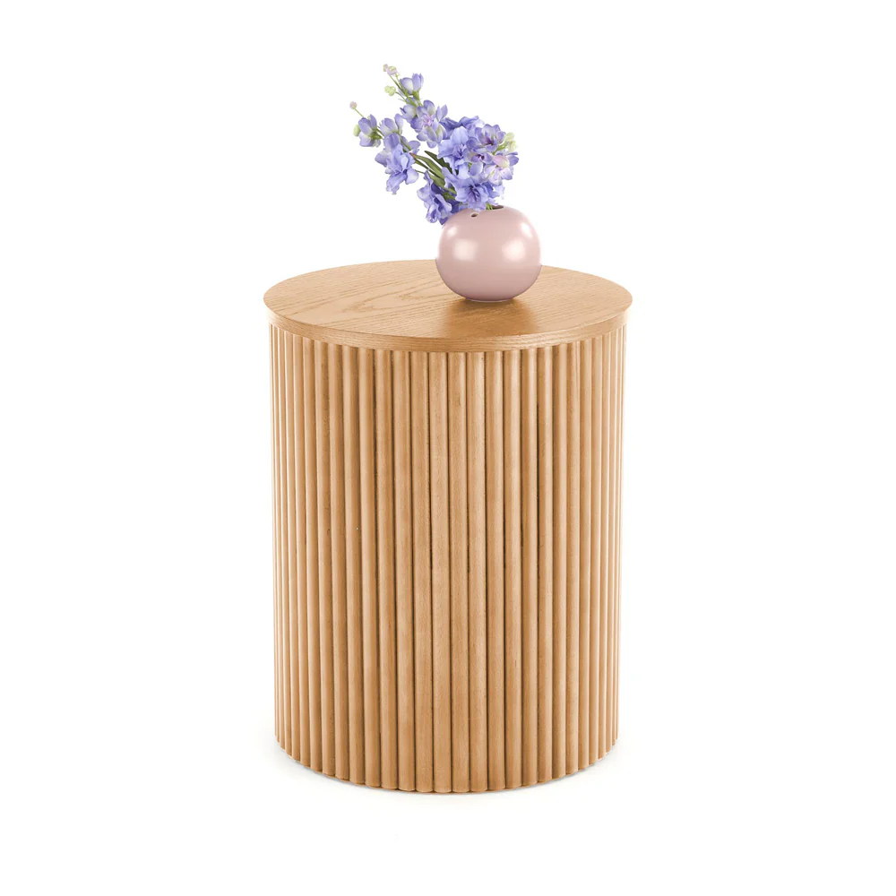 Stolik kawowy Rastinver średnica 40 cm naturalny - Image 3