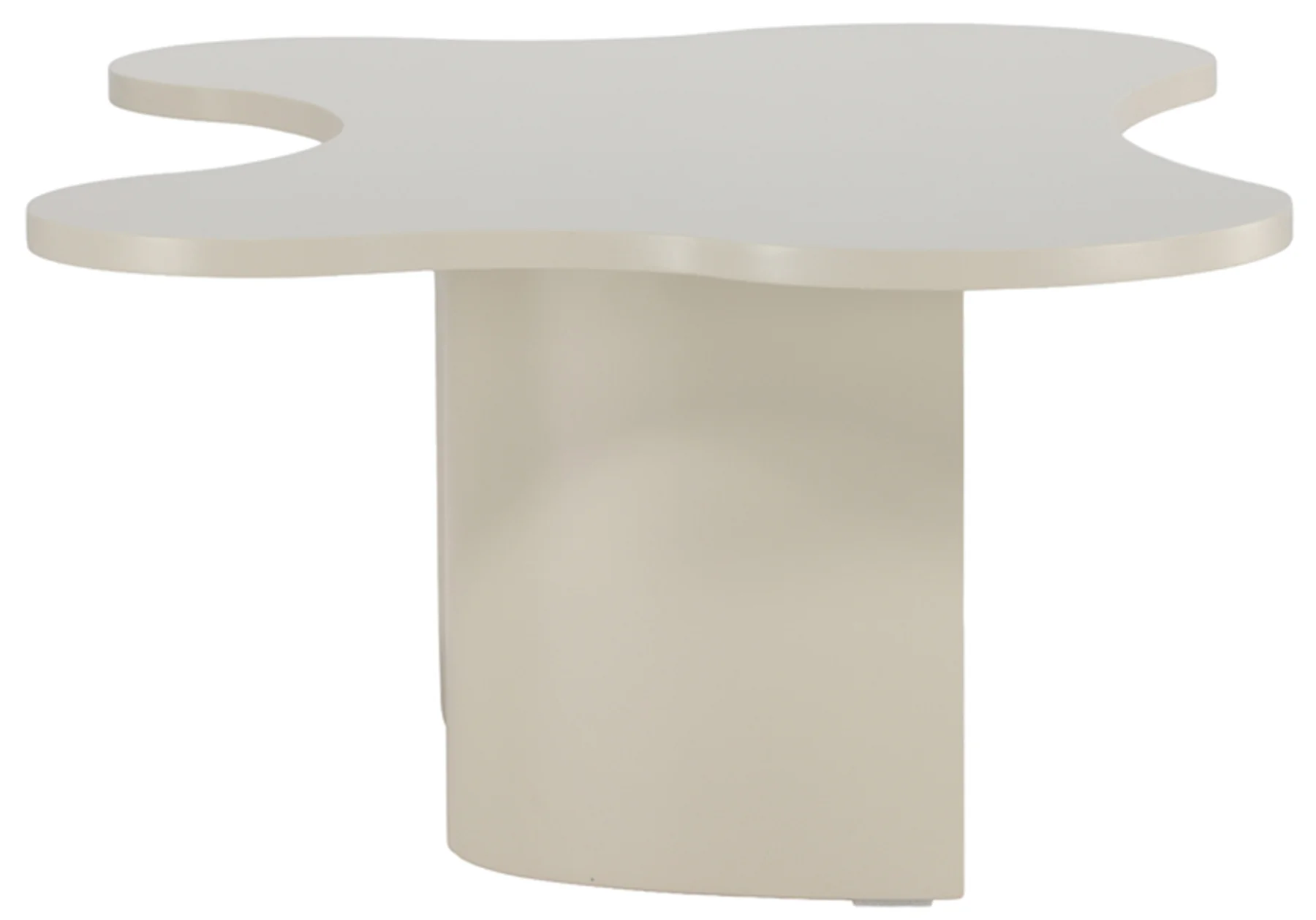 Stolik kawowy Rinae 120x80 cm beżowy z blatem o nieregularnym kształcie - Image 6