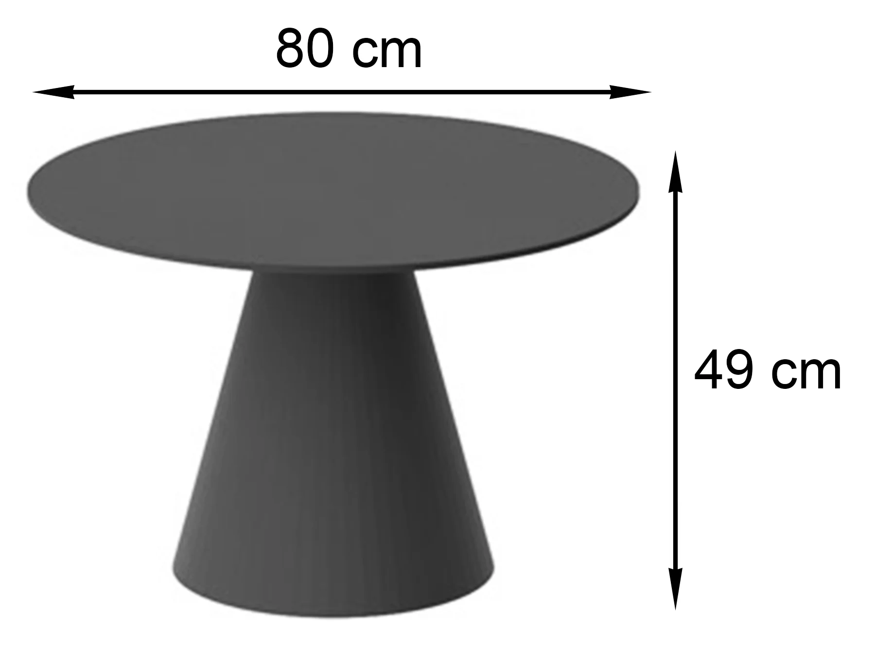 Stolik kawowy Ritelly okrągły 80 cm zielony mat - Image 3