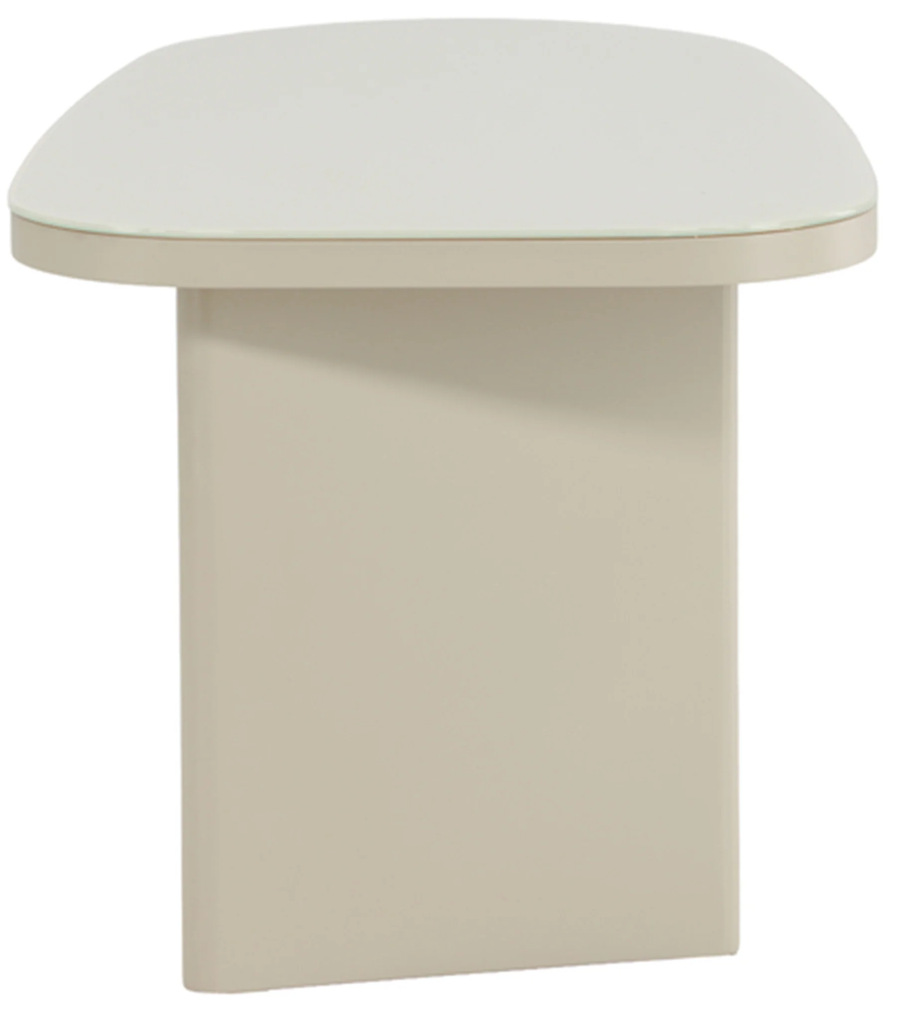 Stolik kawowy Ritony 70x45 cm beżowy ze szklanym blatem - Image 6
