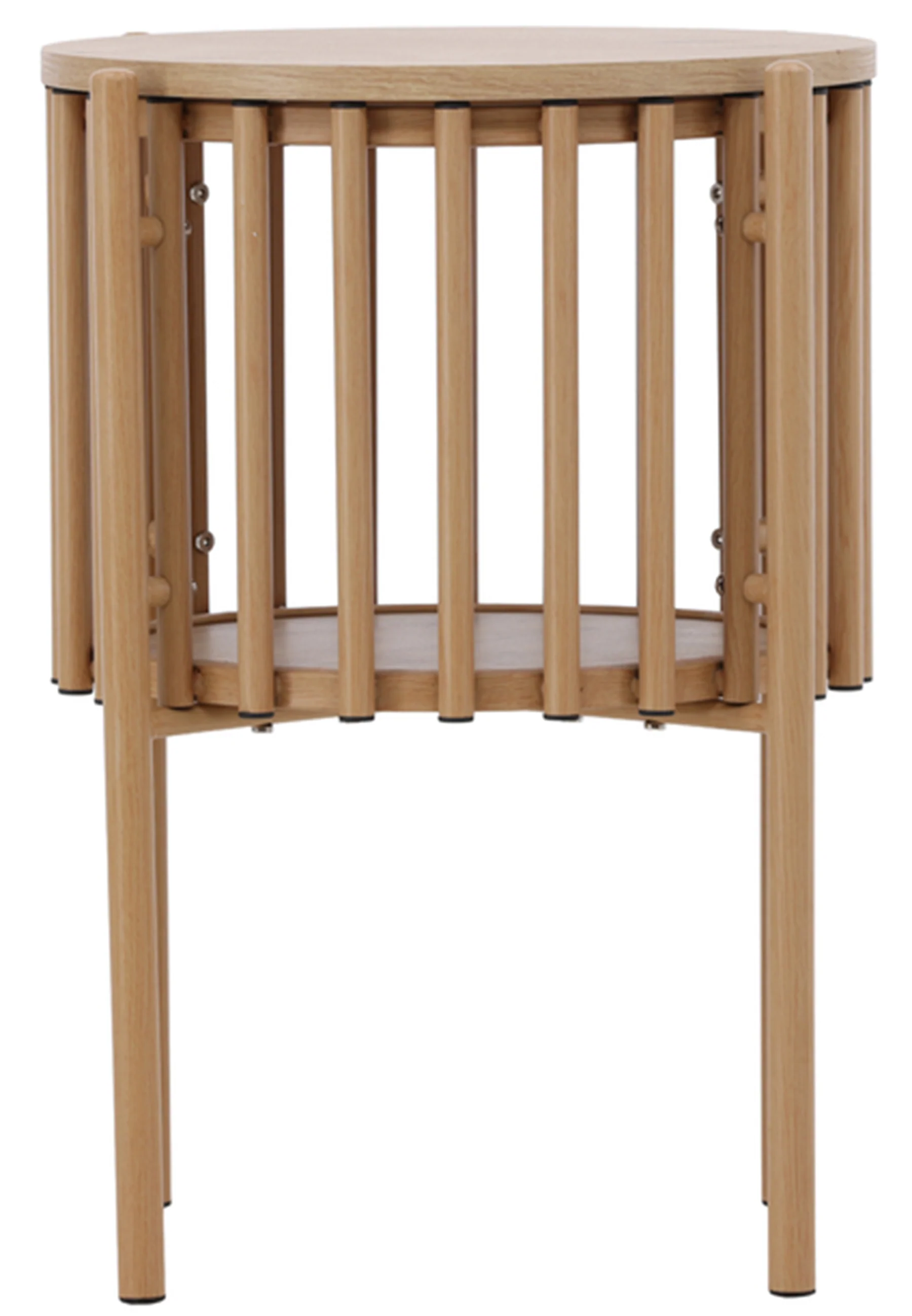 Stolik kawowy Rubbo okrągły 45 cm jasne drewno - Image 5