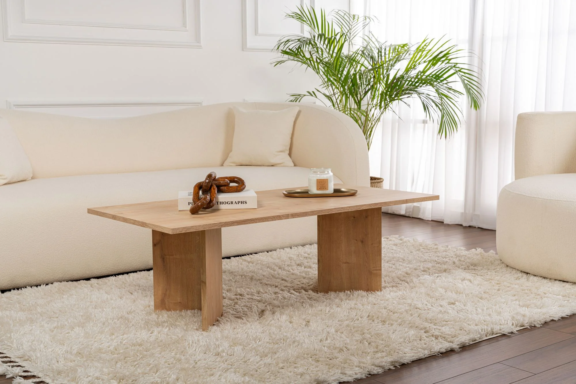 Stolik kawowy Sponsis 119x60 cm dąb - Image 6