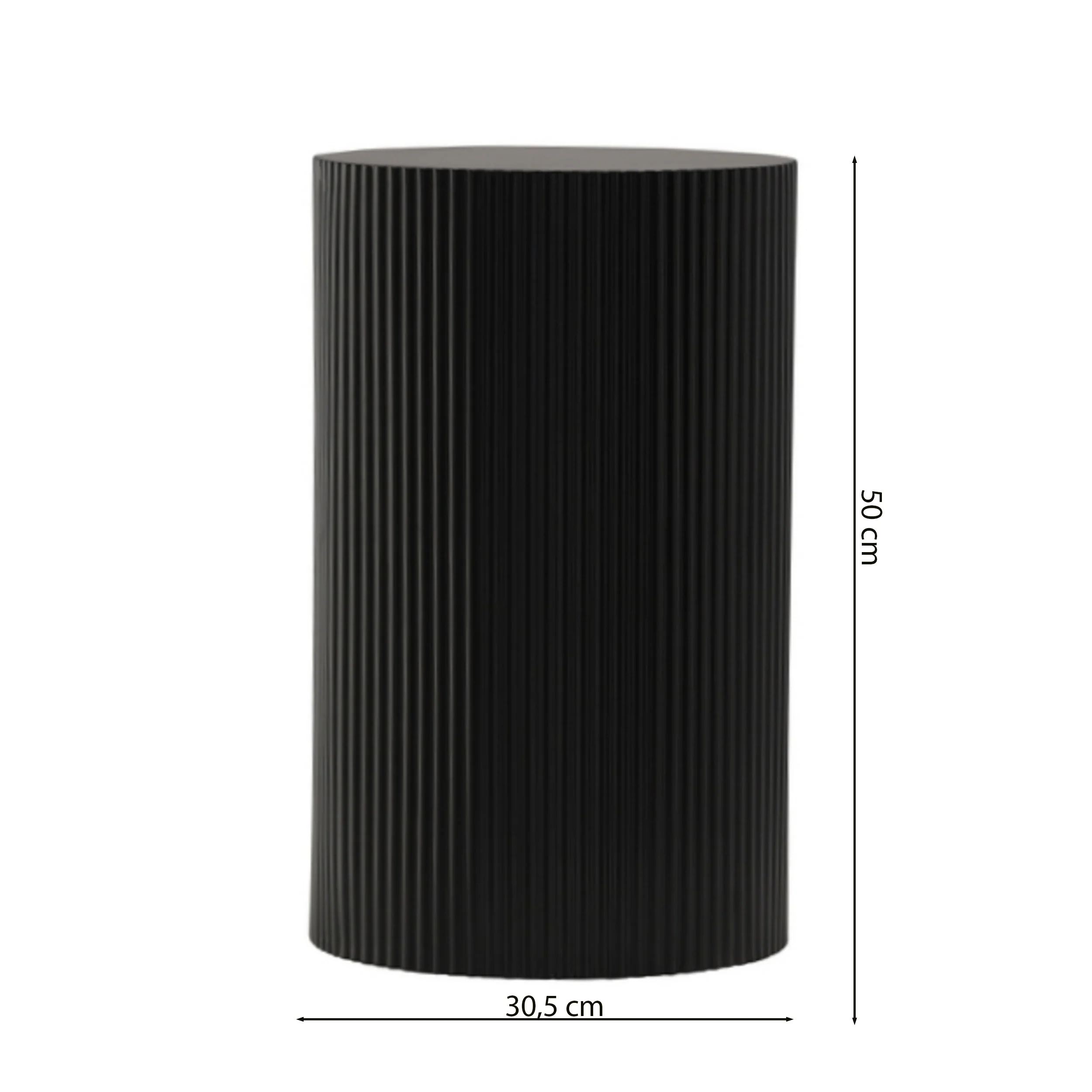 Stolik kawowy Stimpers okrągły średnica 30,5 cm czarny/ryflowania - Image 5
