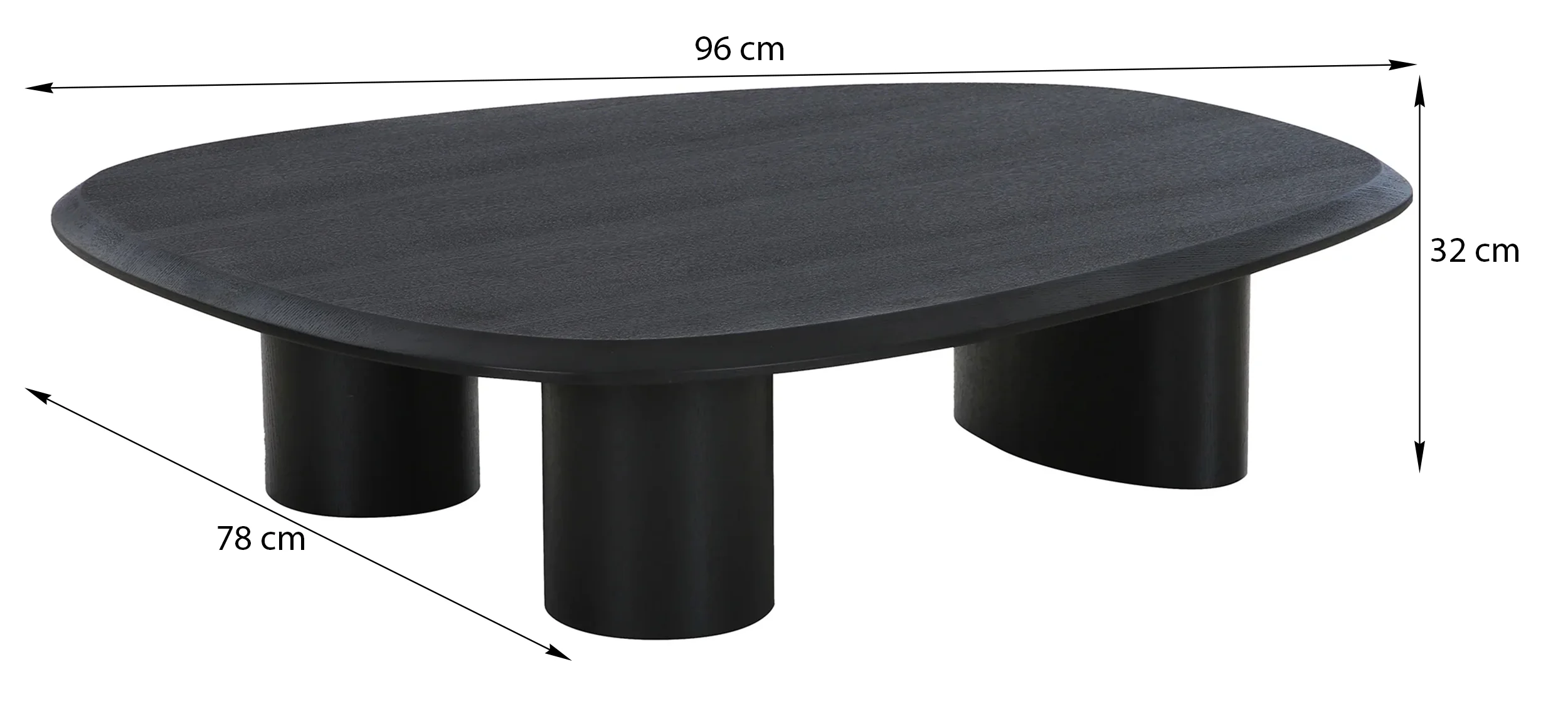 Stolik kawowy Turition fornir jesionowy czarny - Image 4