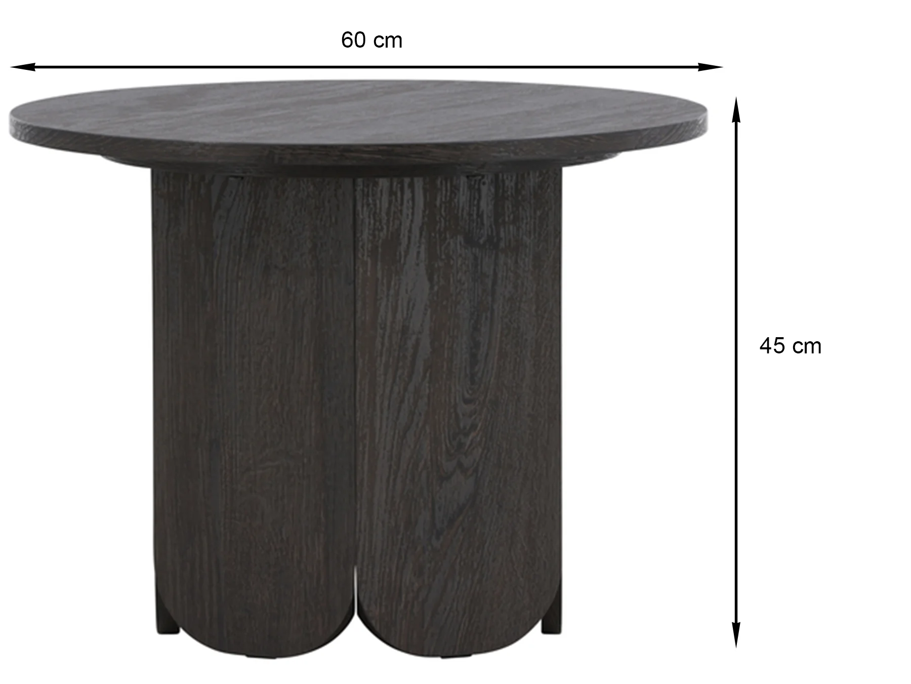 Stolik kawowy Veyla okrągły 60 cm dąb czarny - Image 6