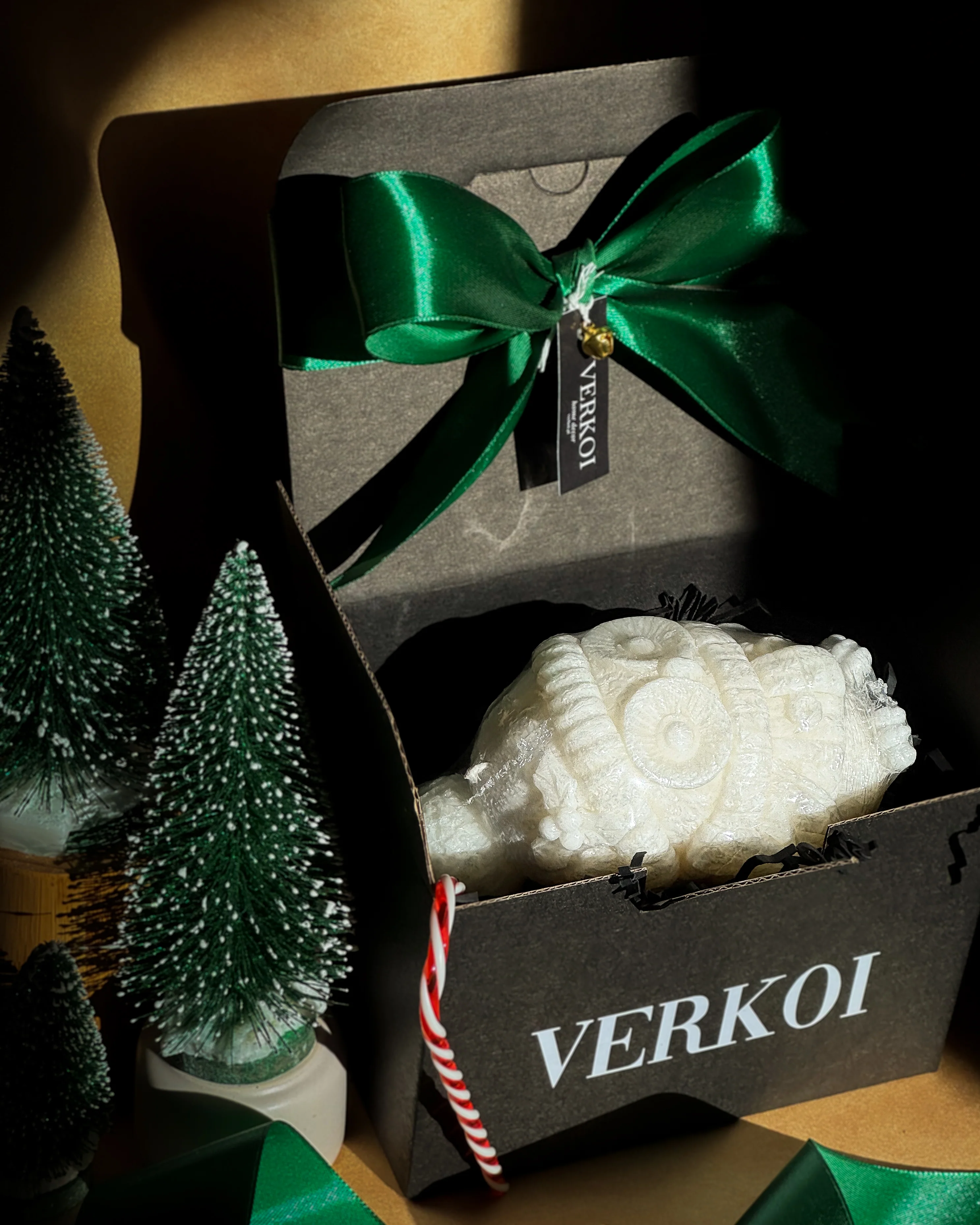 Świeca z wosku palmowego Christmas Owl 320 g - Image 3
