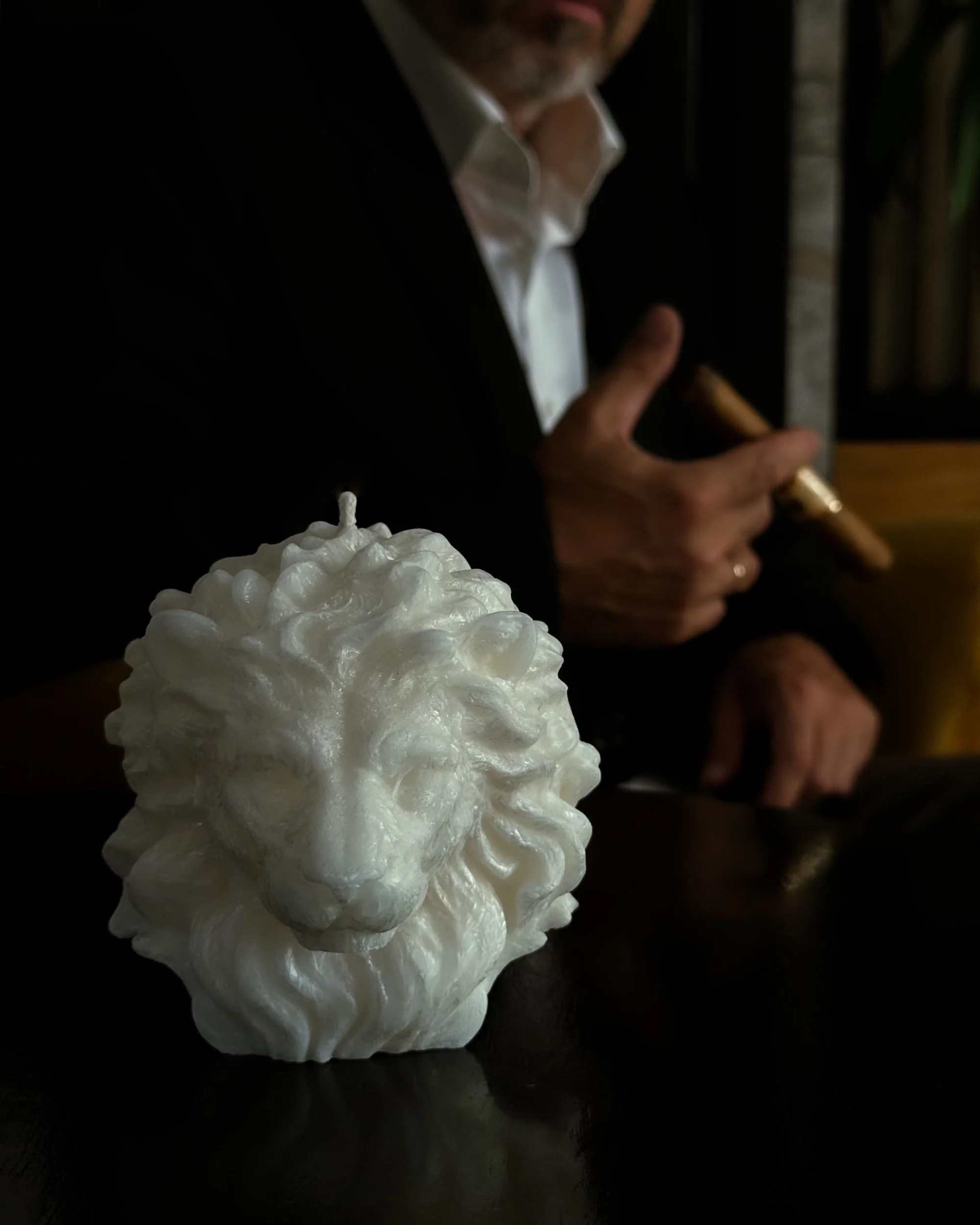 Świeca z wosku palmowego Lion Head 500 g - Image 4