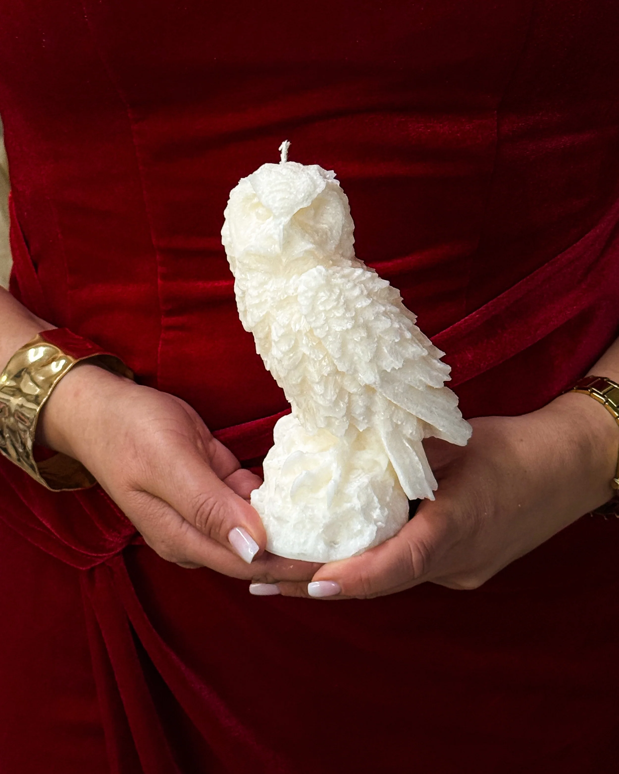 Świeca z wosku palmowego Owl Statue 350 g - Image 5