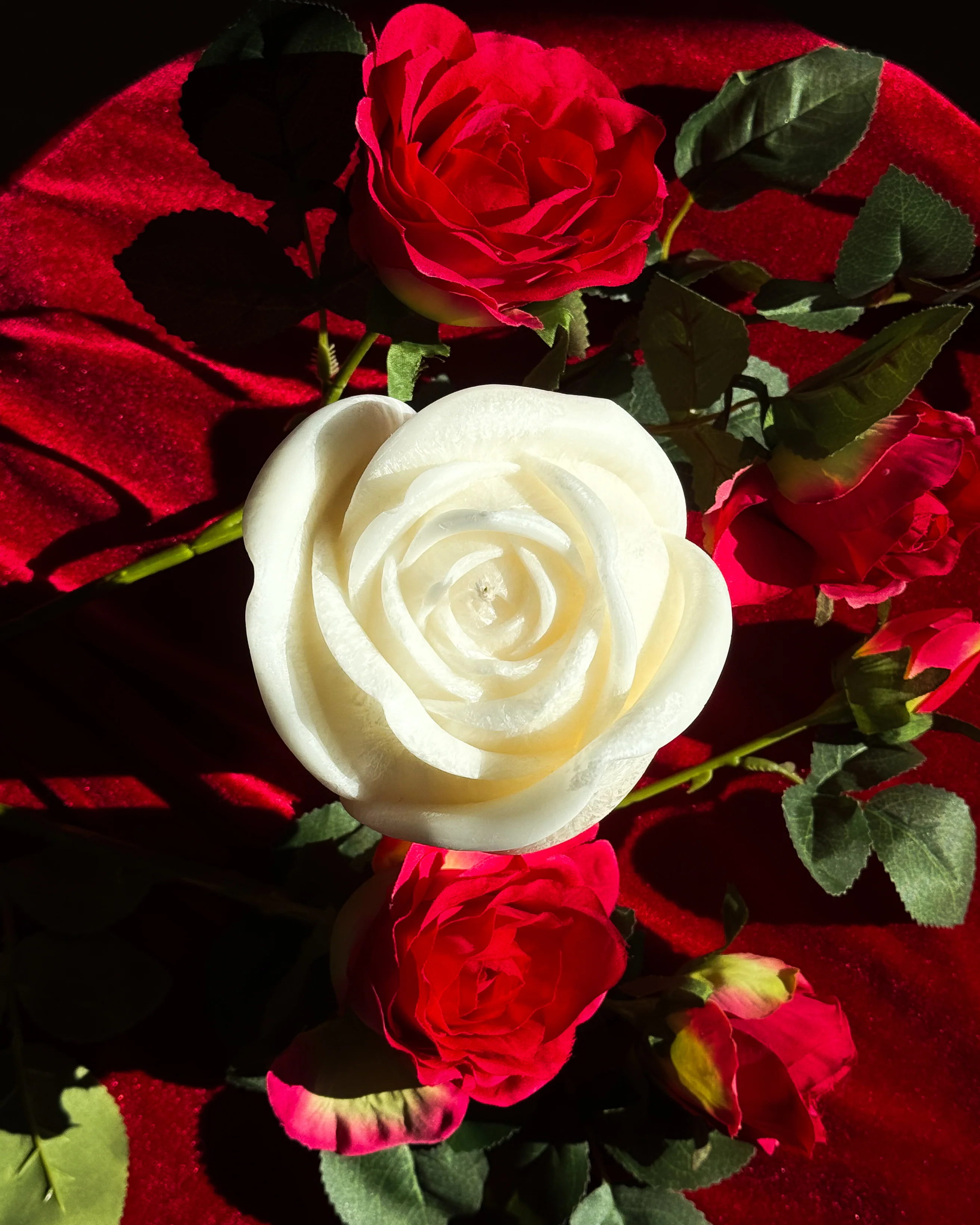 Świeca z wosku palmowego Rose 640 g - Image 3