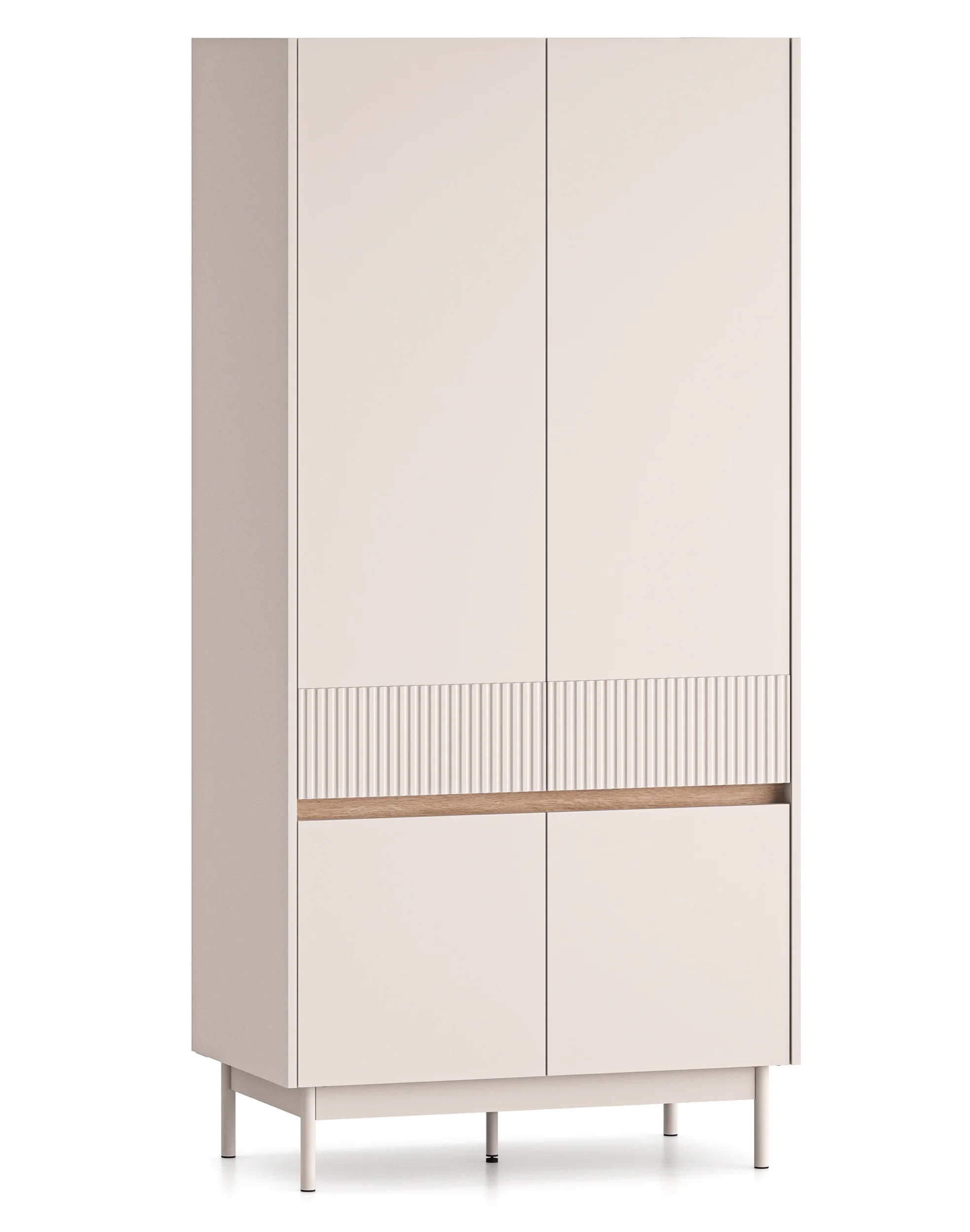 Szafa czterodrzwiowa Dunea 92 cm kaszmir/dąb