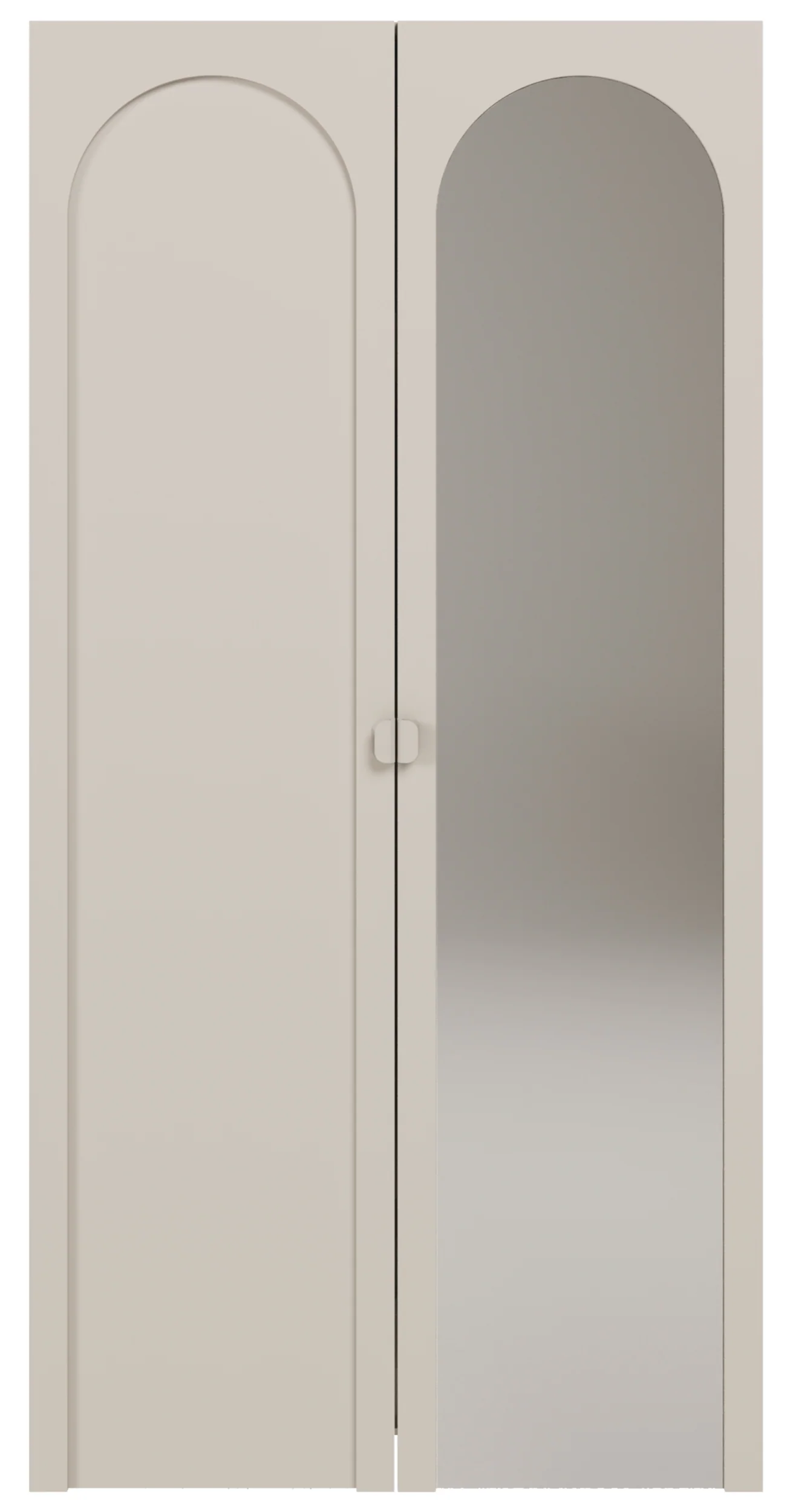 Szafa dwudrzwiowa Arkadia z frezowanym frontem i lustrem 100 cm kaszmir - Image 4