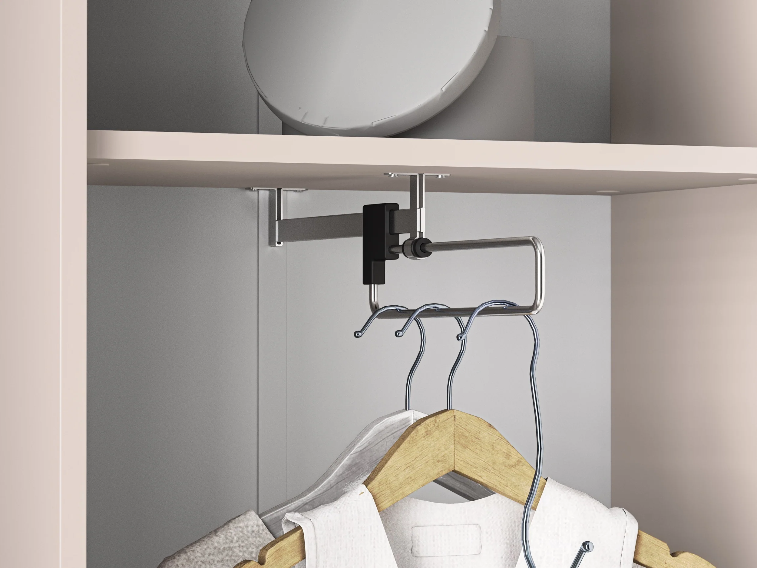 Szafa dwudrzwiowa Dioce 54 cm z drążkiem i półką Kaszmir - Image 7