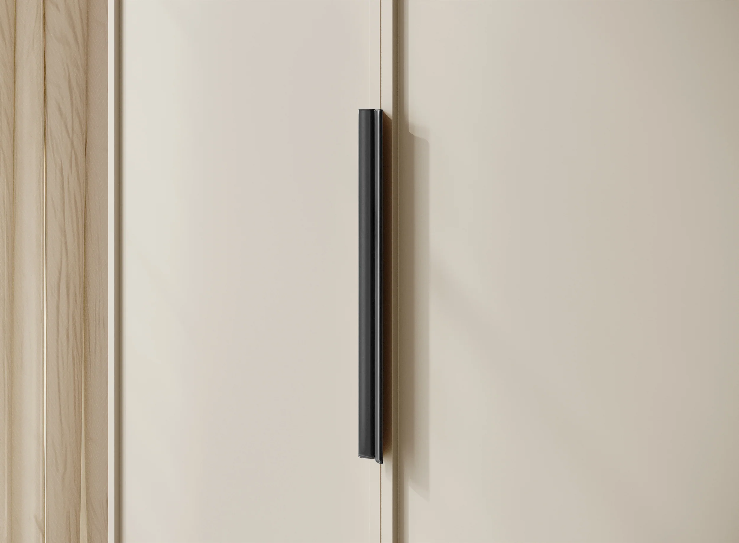 Szafa dwudrzwiowa Frame z drążkiem i półkami 100 cm Szary beż - Image 6