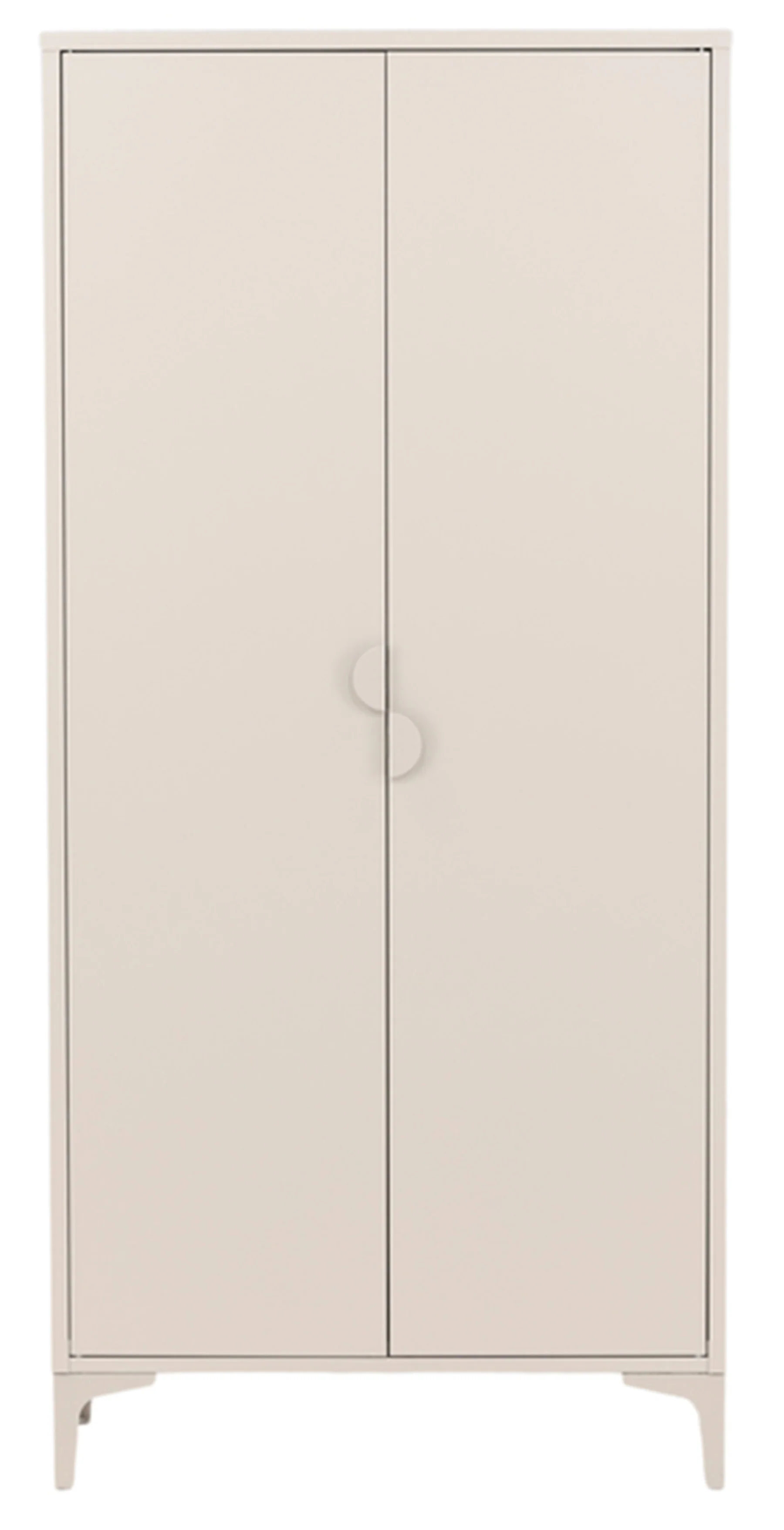 Szafa dwudrzwiowa Piring 85 cm beżowa metalowa
