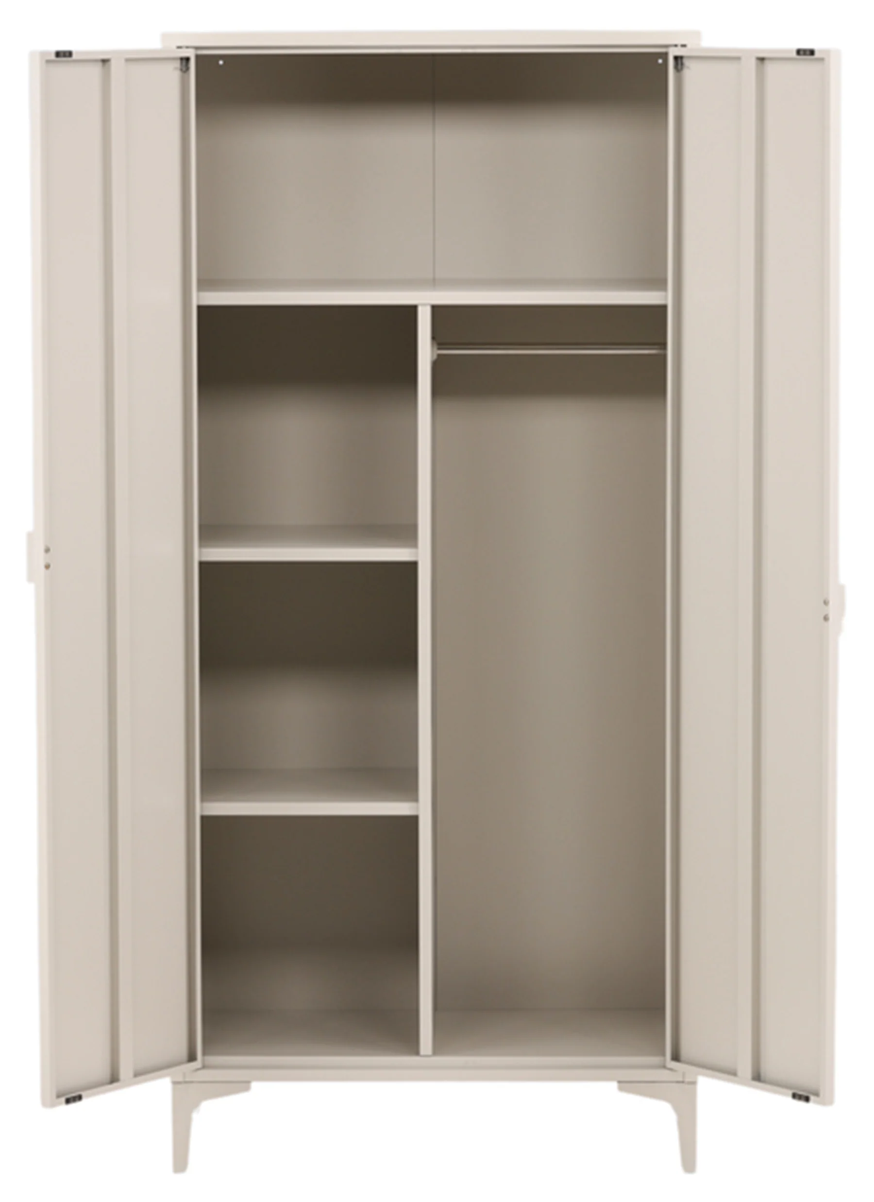 Szafa dwudrzwiowa Piring 85 cm beżowa metalowa - Image 7