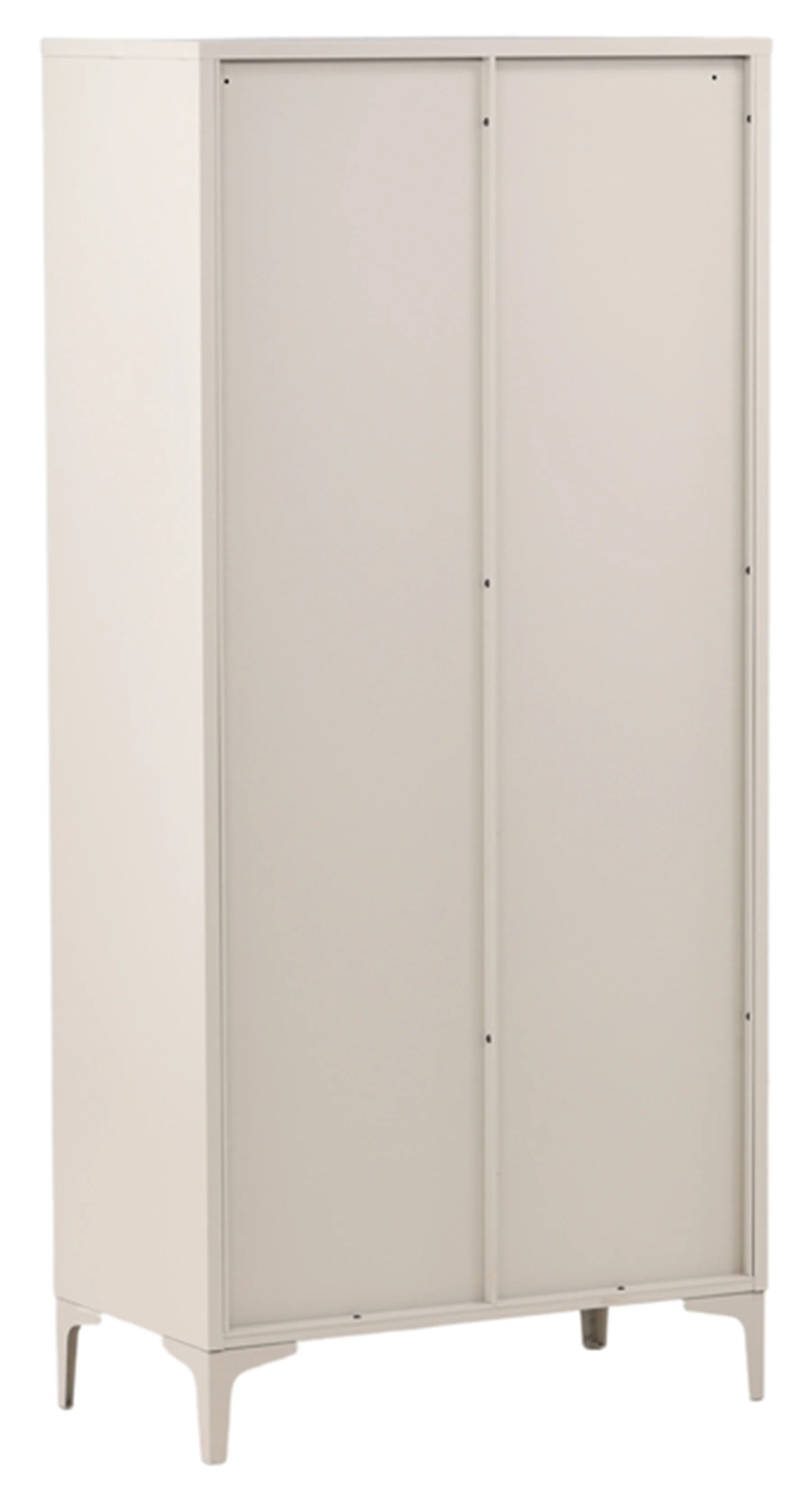 Szafa dwudrzwiowa Piring 85 cm beżowa metalowa - Image 8