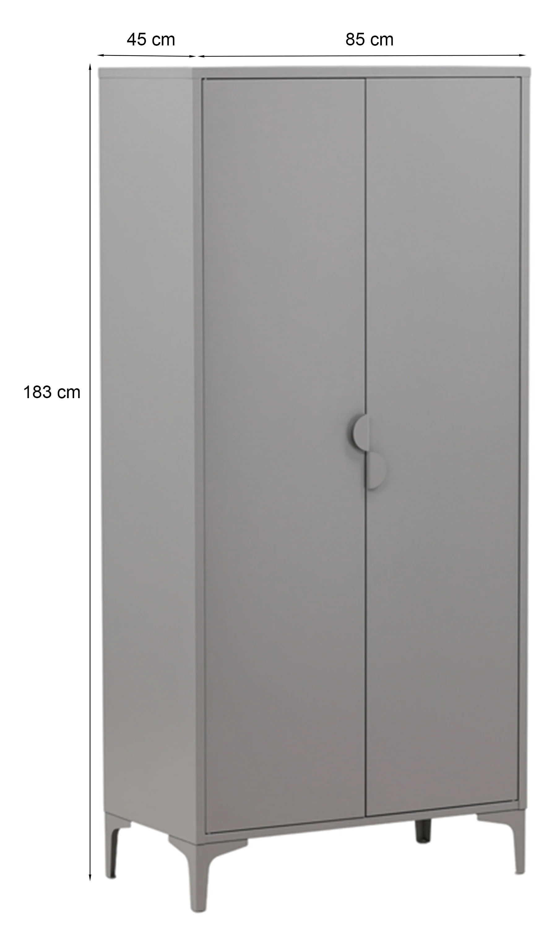 Szafa dwudrzwiowa Piring 85 cm beżowa metalowa - Image 9