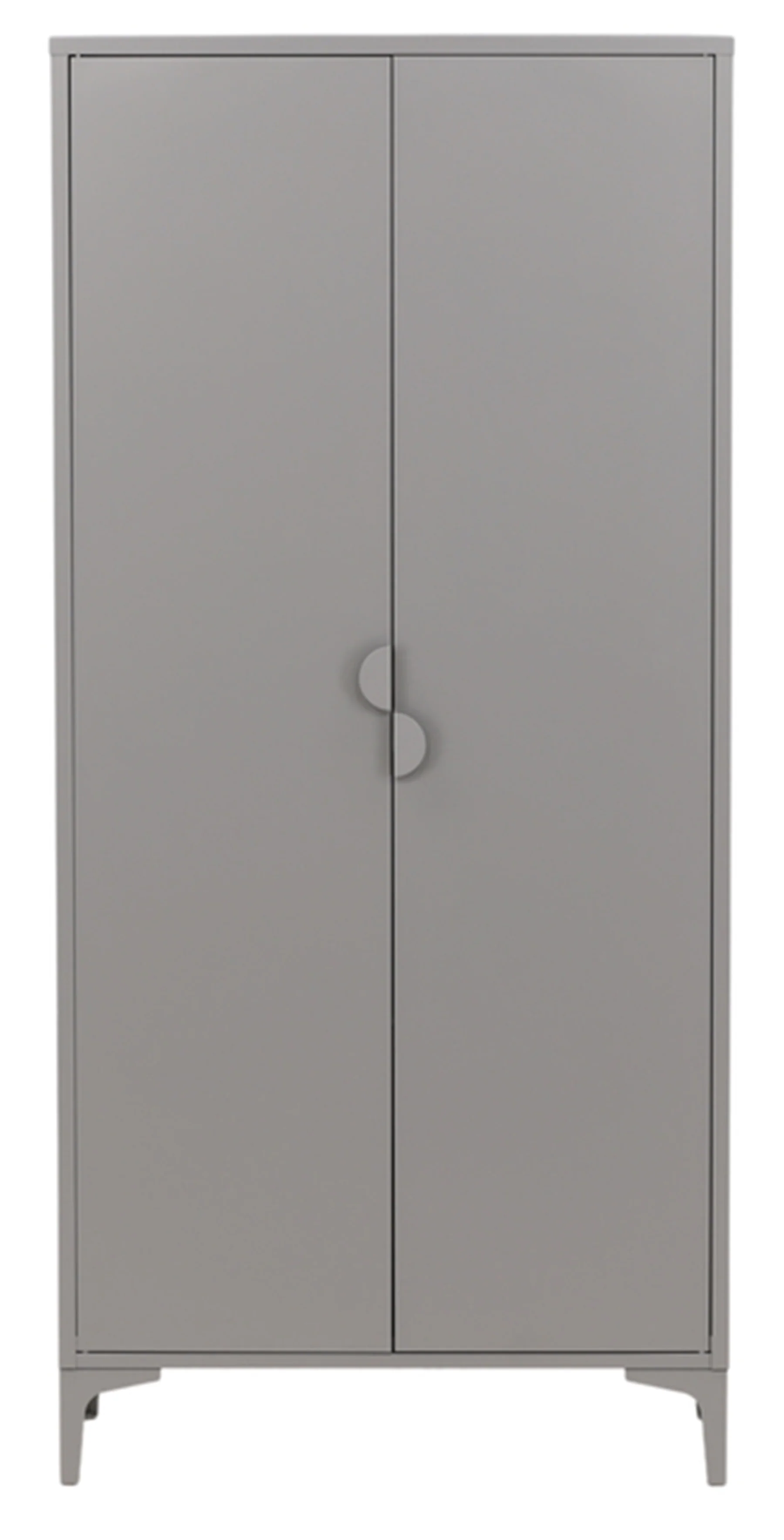 Szafa dwudrzwiowa Piring 85 cm szara metalowa