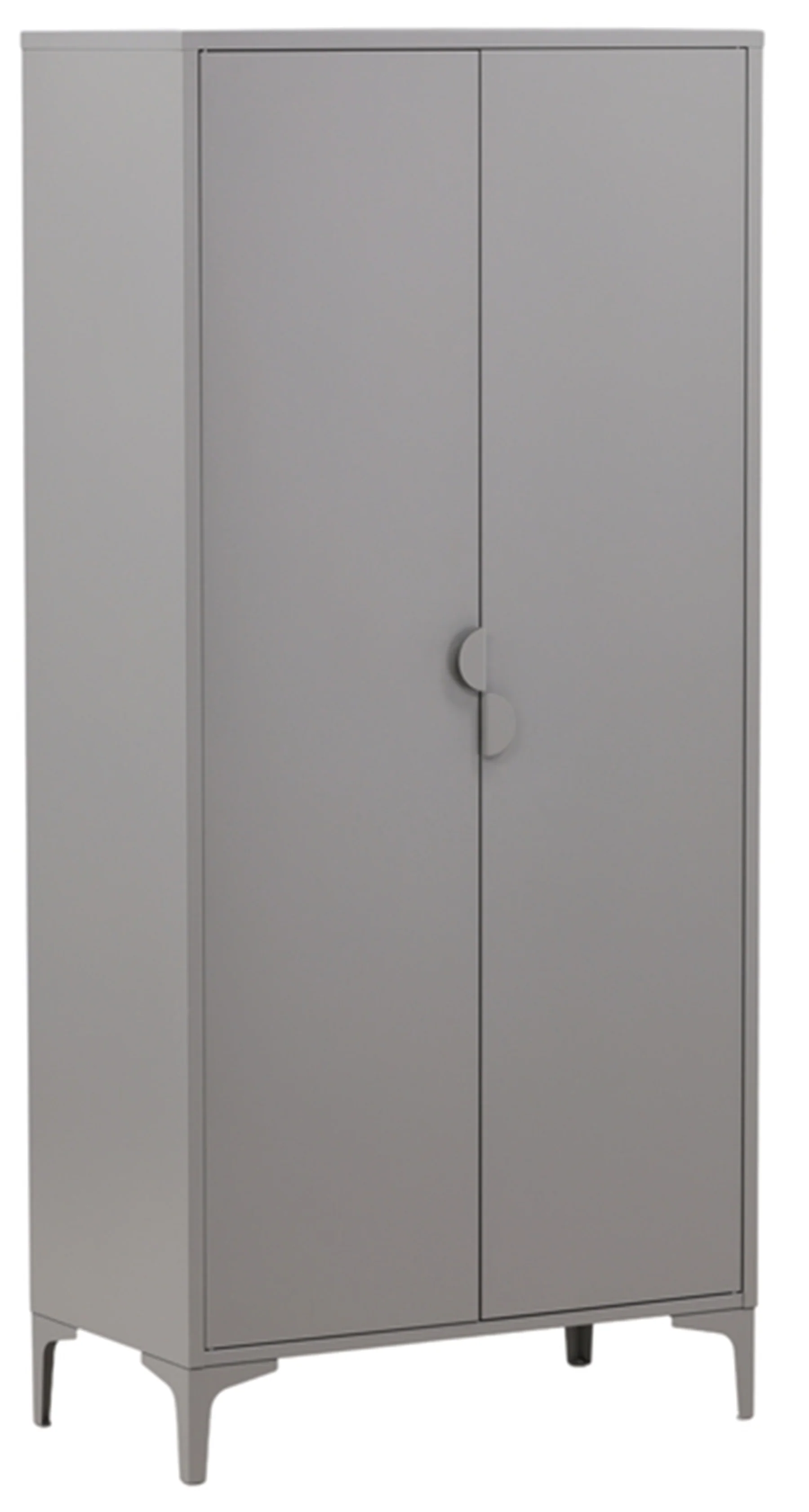 Szafa dwudrzwiowa Piring 85 cm szara metalowa - Image 6