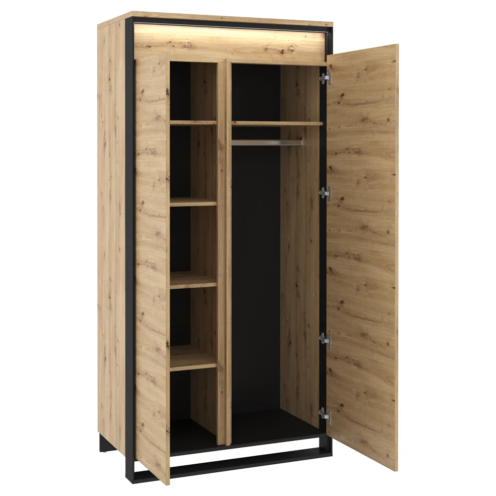 Szafa dwudrzwiowa Quant 95cm, otwierane drzwi - Image 3