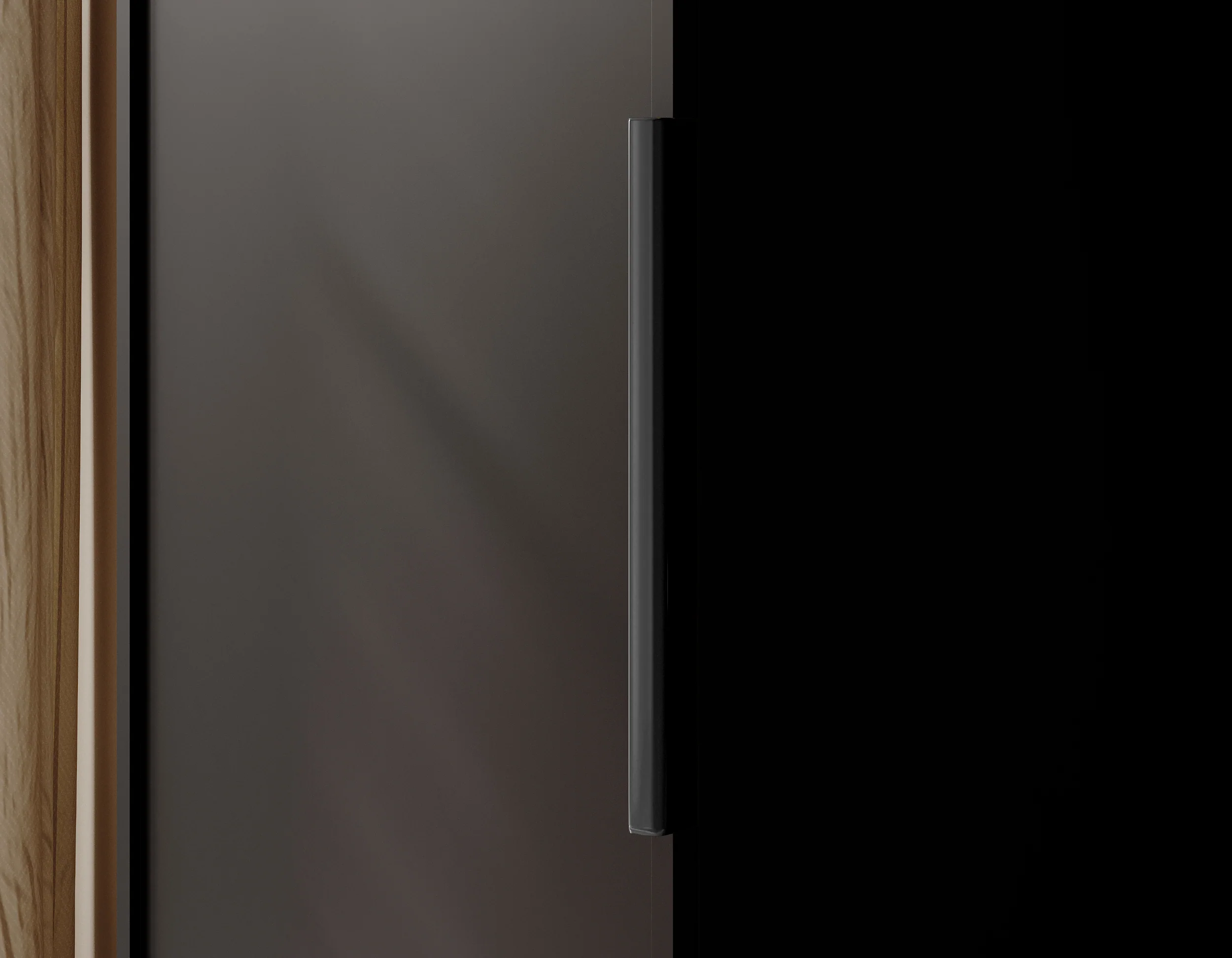 Szafa jednodrzwiowa Frame z drążkiem 50 cm Czarna - Image 5