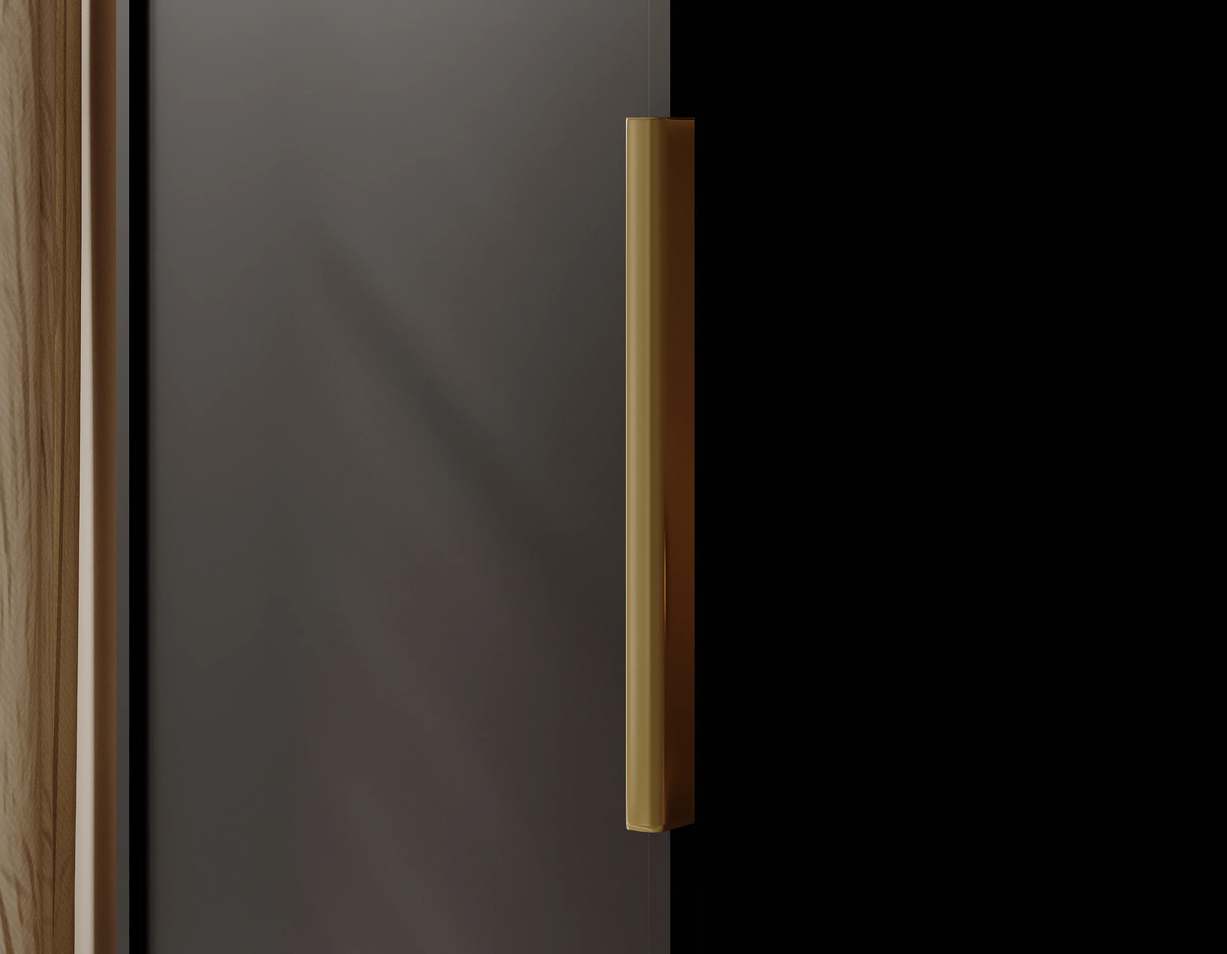 Szafa jednodrzwiowa Frame z drążkiem, półkami i kontenerkiem 50 cm Czarna - Image 5