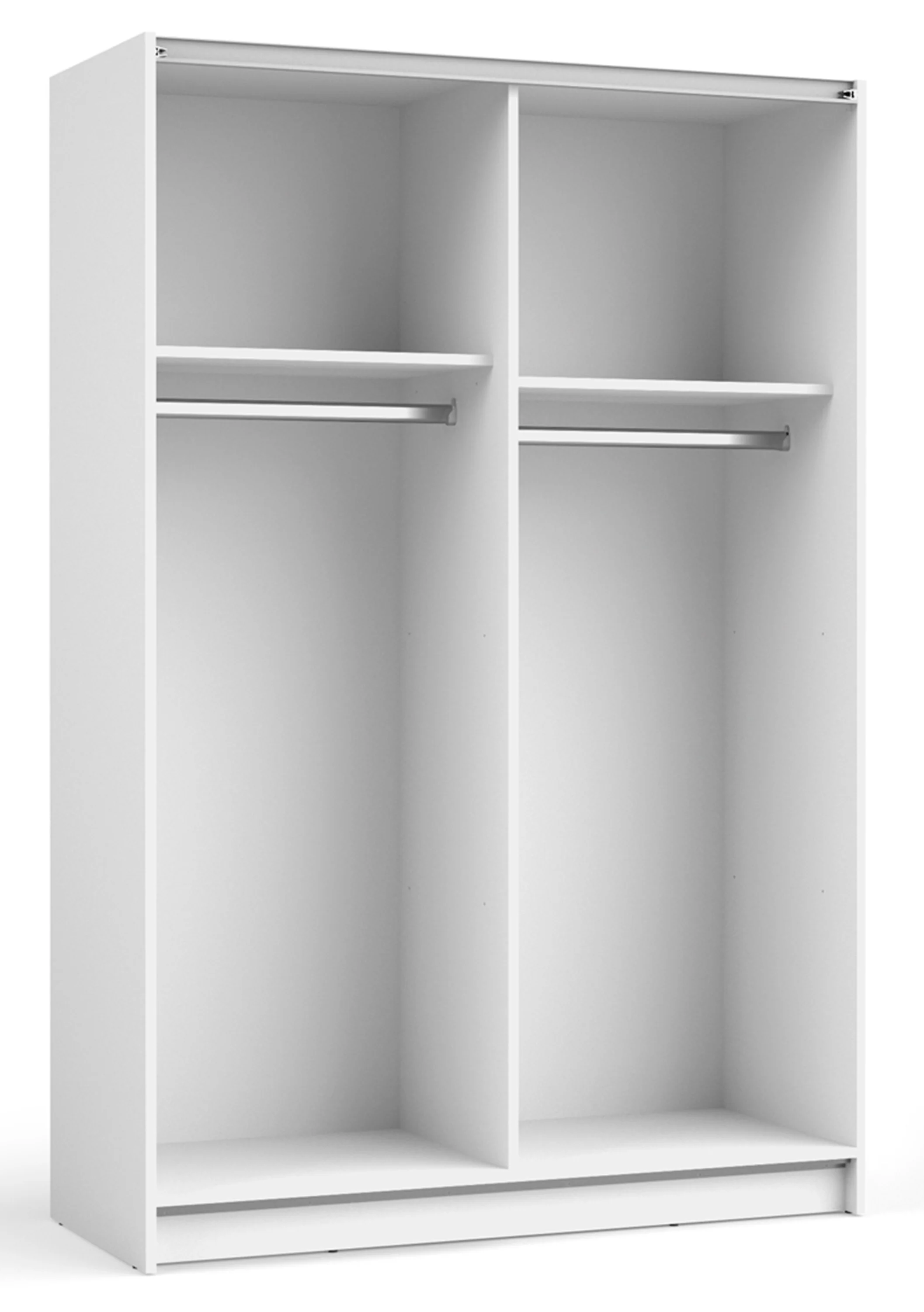 Szafa przesuwna Fiaso dwudrzwiowa z lustrem 120 cm biała - Image 4