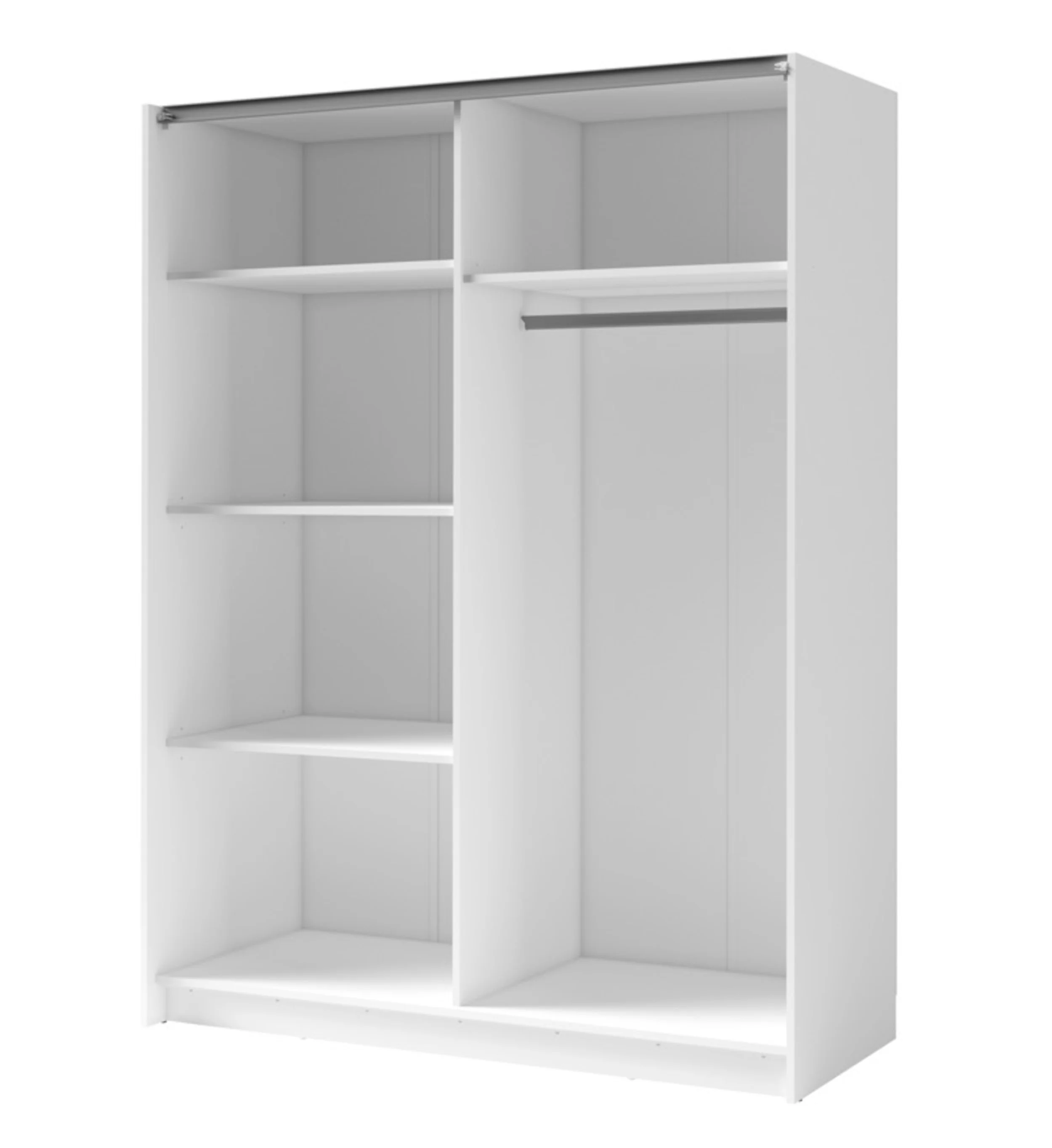 Szafa przesuwna Tollino z lustrem, półkami i drążkiem 150 cm Biała/Dąb artisan lamele - Image 3