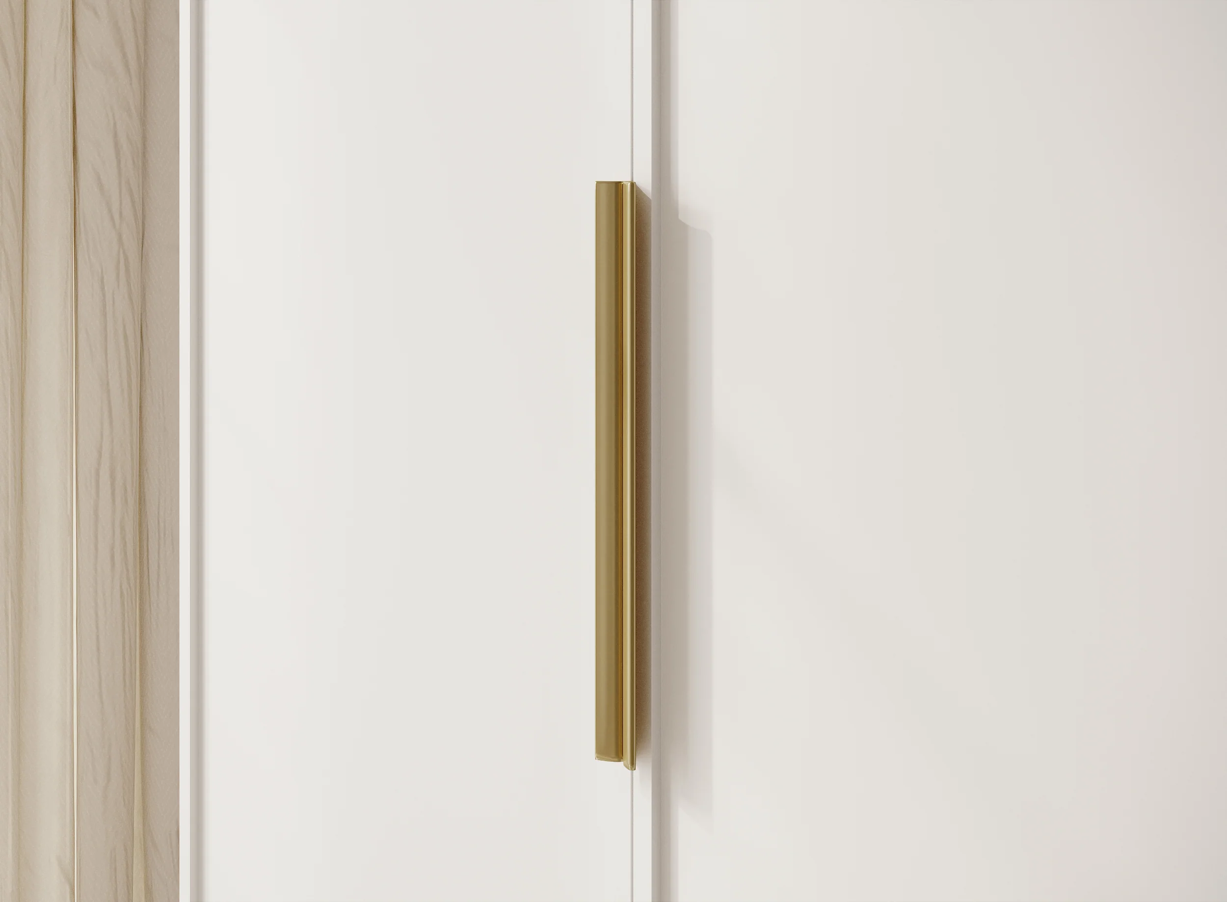 Szafa trzydrzwiowa Frame z długim drążkiem i siedmioma półkami 150 cm Biała - Image 6