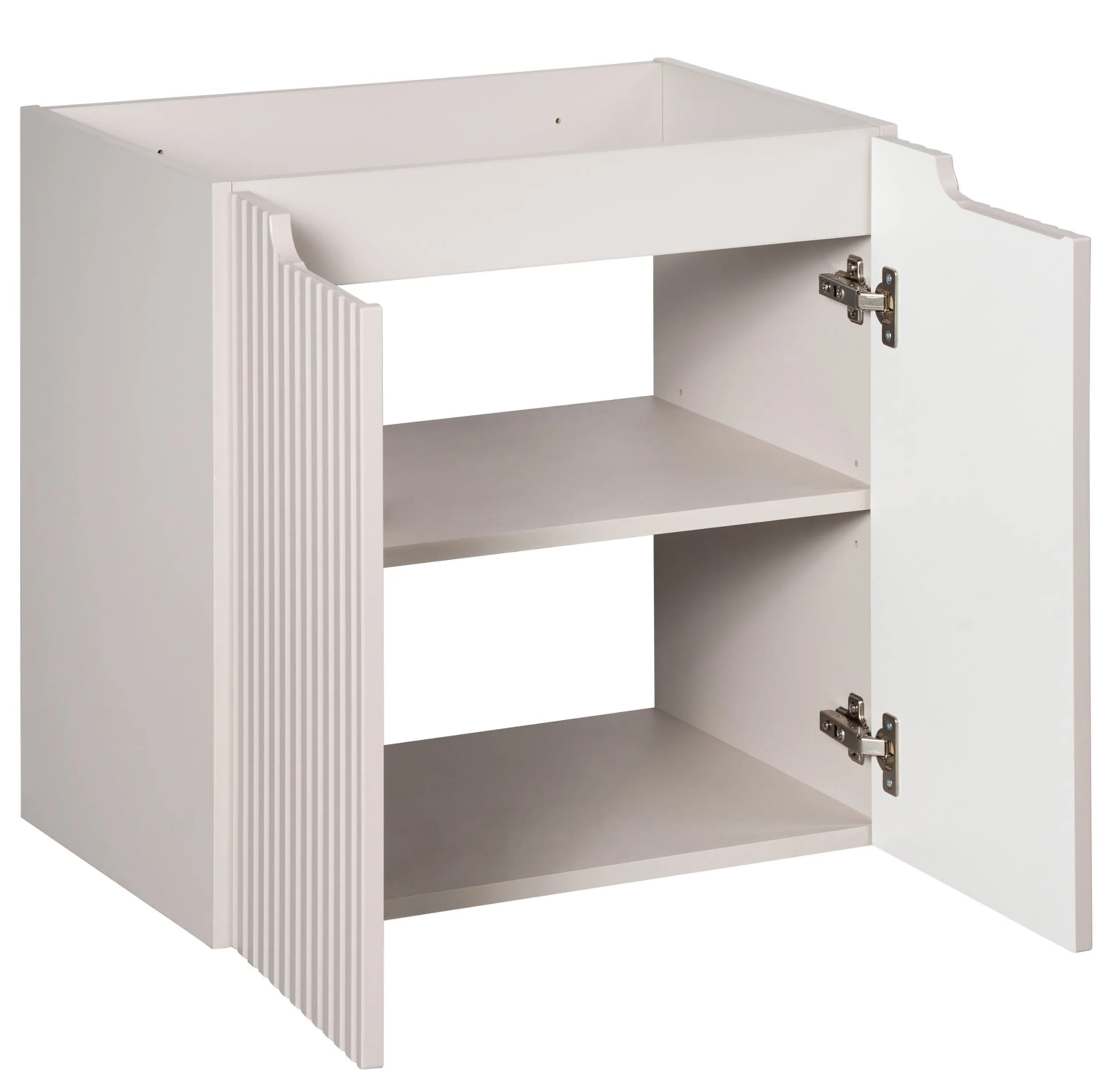 Szafka łazienkowa dwudrzwiowa Novia z blatem 60 cm beżowa/dąb - Image 5